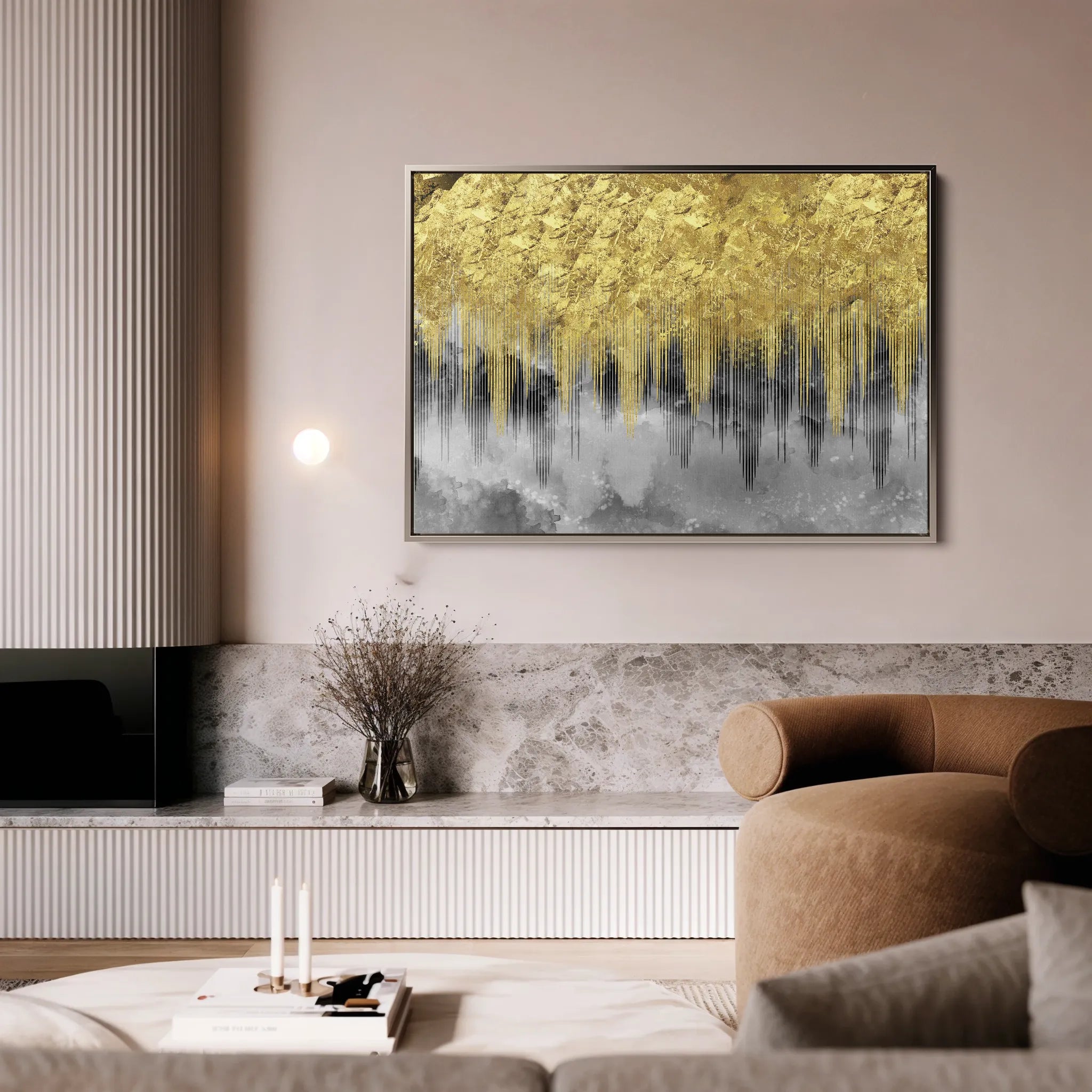 Abstract 042 Canvas Art 18" x 24" / 45 x 60 cm / Black