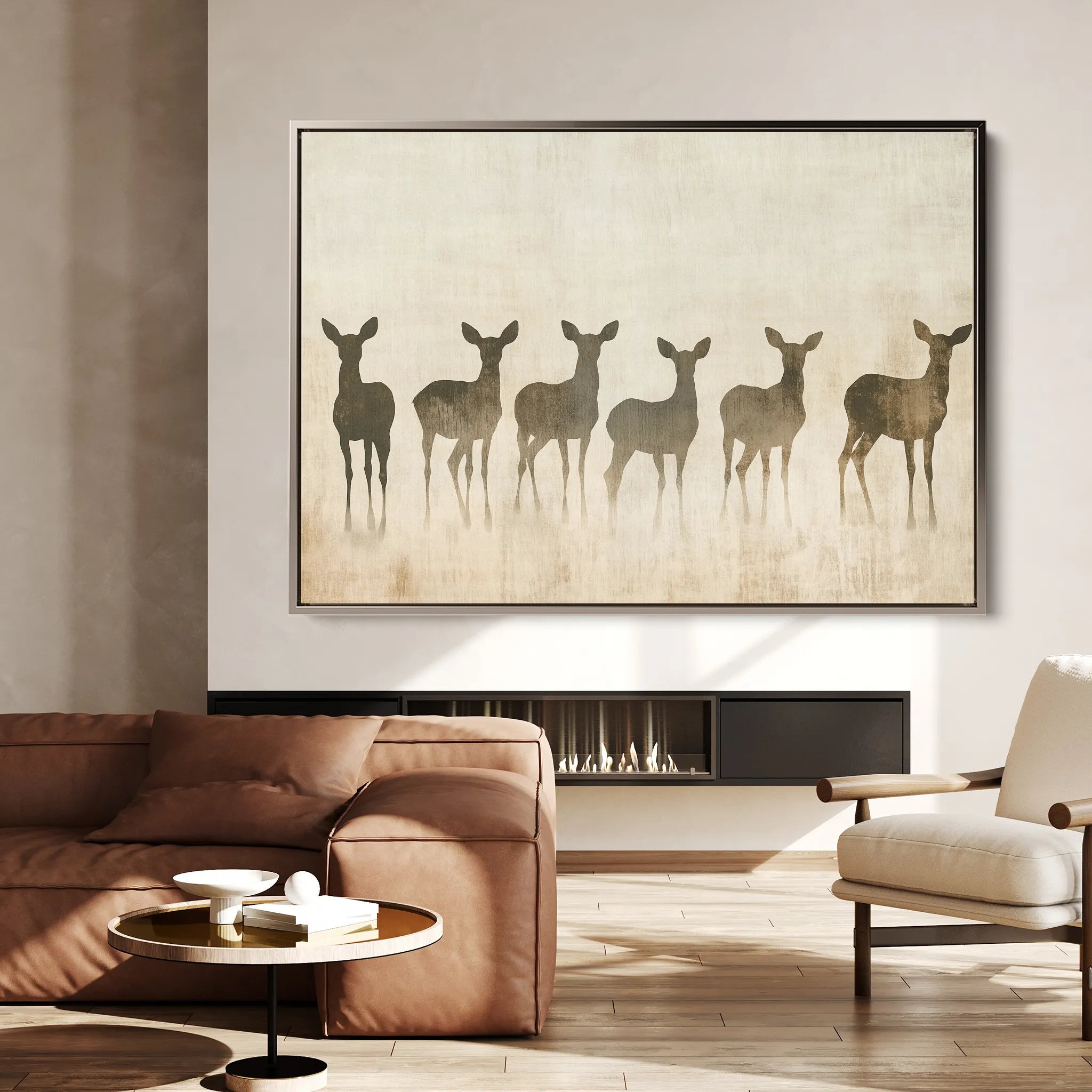 Animals 042 Canvas Art 18" x 24" / 45 x 60 cm / Black
