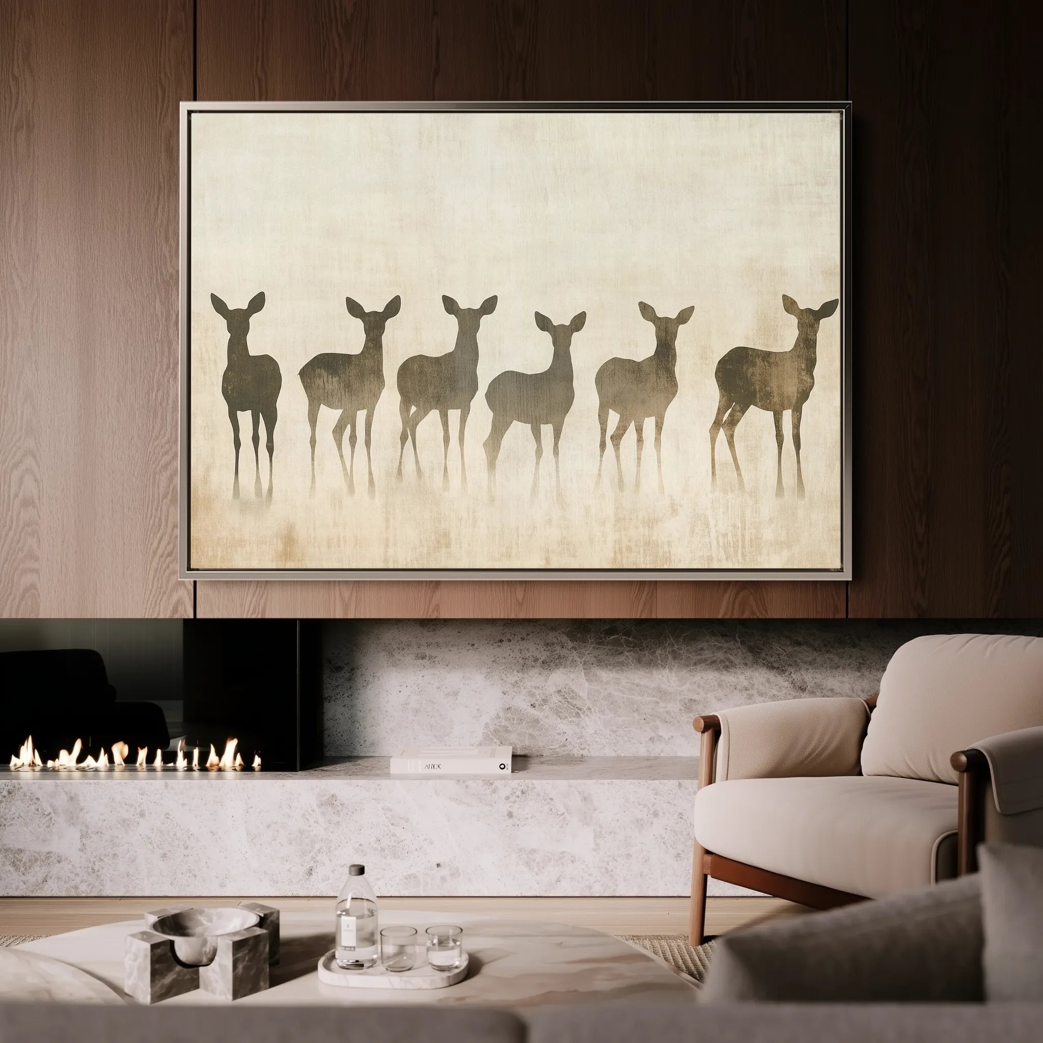 Animals 042 Canvas Art 18" x 24" / 45 x 60 cm / Black