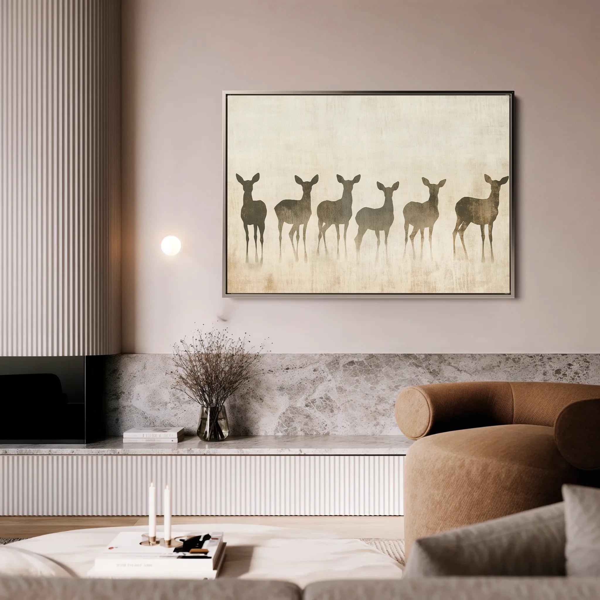 Animals 042 Canvas Art 18" x 24" / 45 x 60 cm / Black