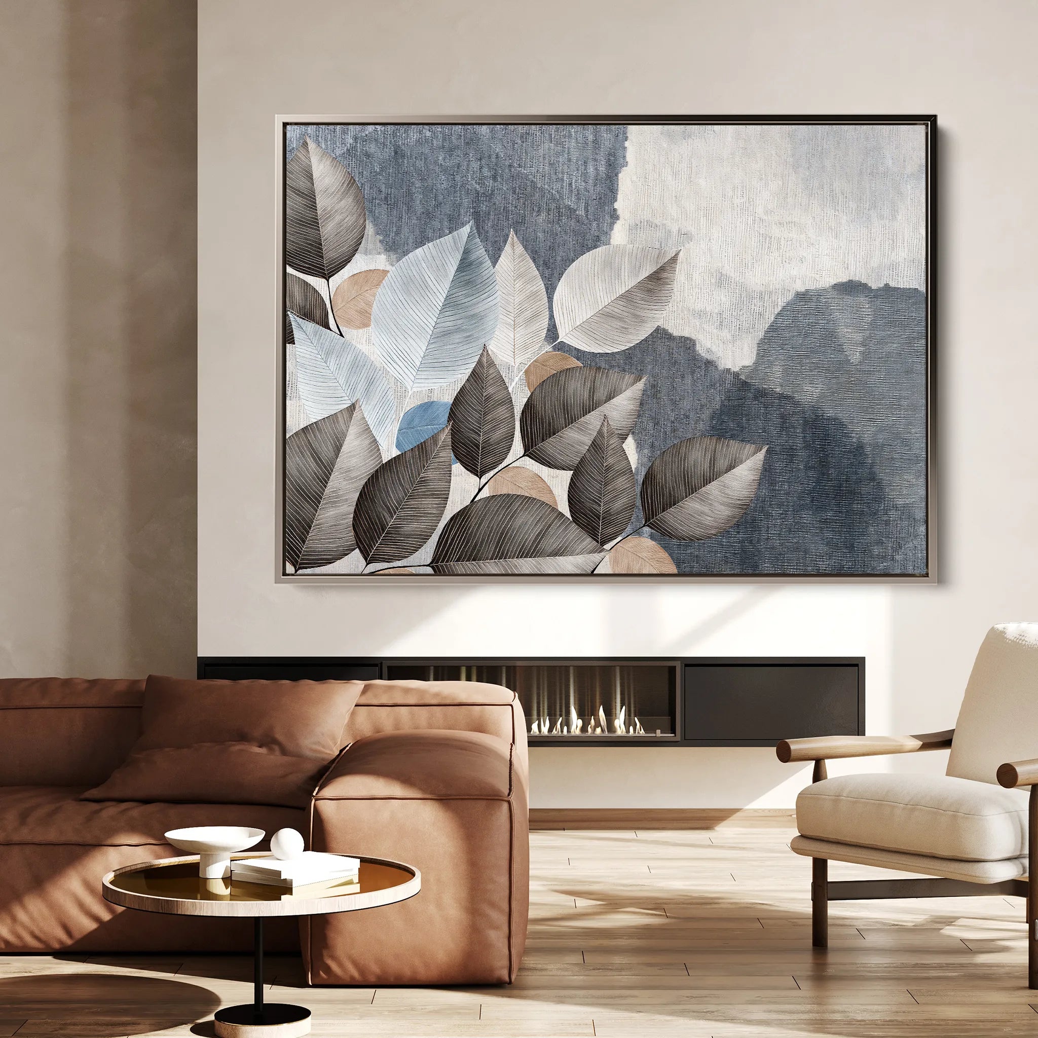 Floral 042 Canvas Art 18" x 24" / 45 x 60 cm / Black