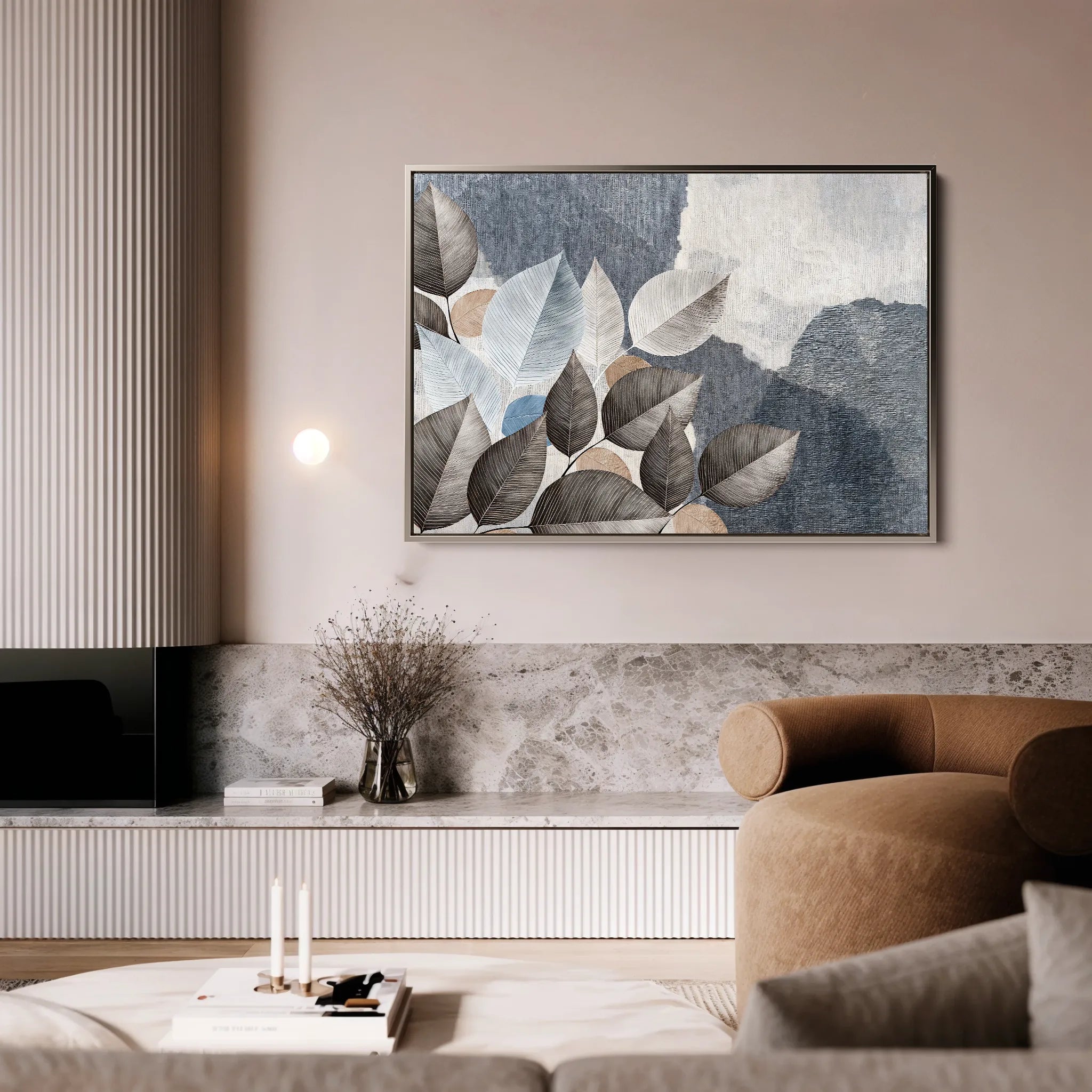 Floral 042 Canvas Art 18" x 24" / 45 x 60 cm / Black