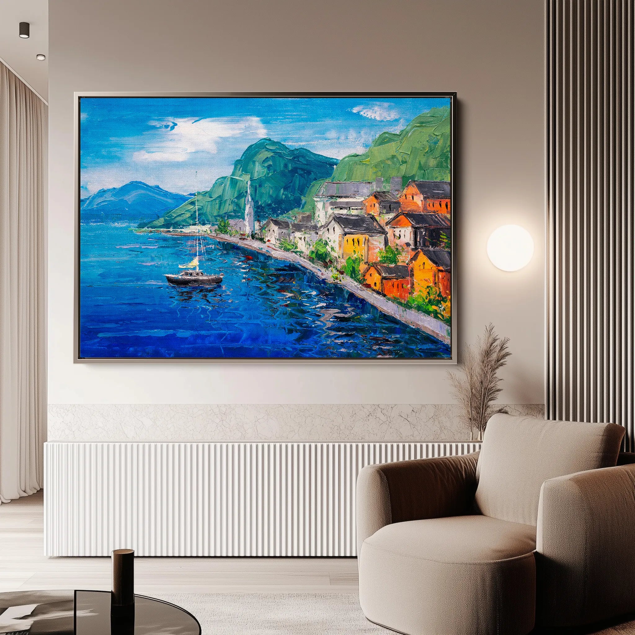Landscape 042 Canvas Art 18" x 24" / 45 x 60 cm / Black