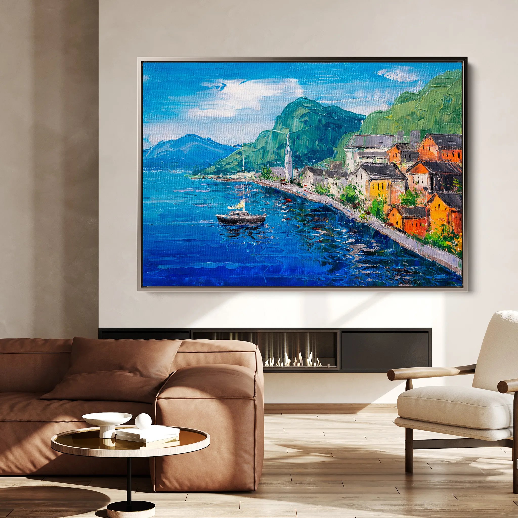 Landscape 042 Canvas Art 18" x 24" / 45 x 60 cm / Black