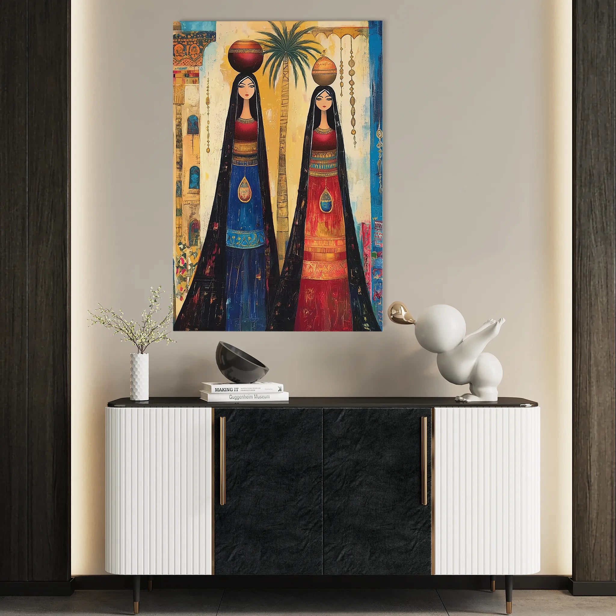 Portrait 042 Canvas Art 18" x 24" / 45 x 60 cm / Black