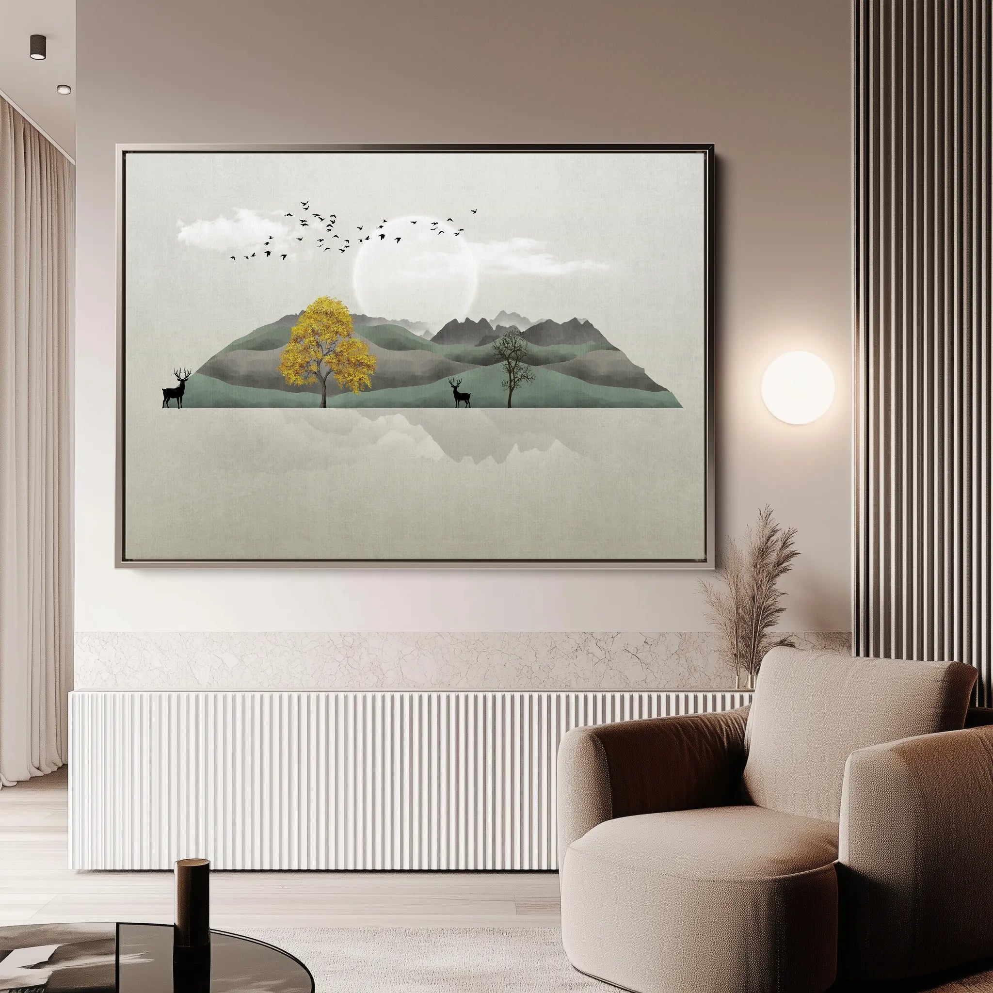 Abstract 043 Canvas Art 18" x 24" / 45 x 60 cm / Black