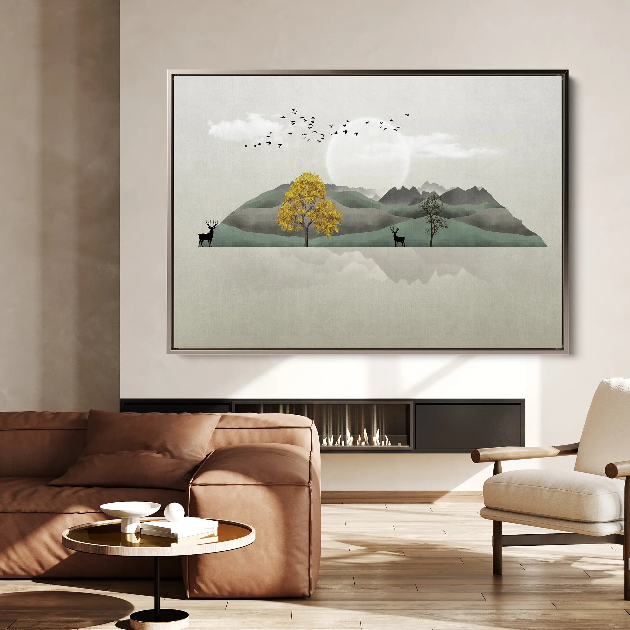 Abstract 043 Canvas Art 18" x 24" / 45 x 60 cm / Black