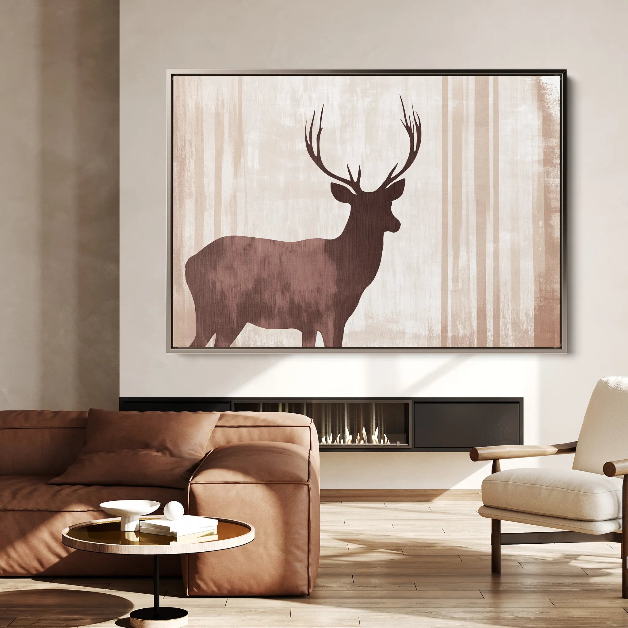 Animals 043 Canvas Art 18" x 24" / 45 x 60 cm / Black