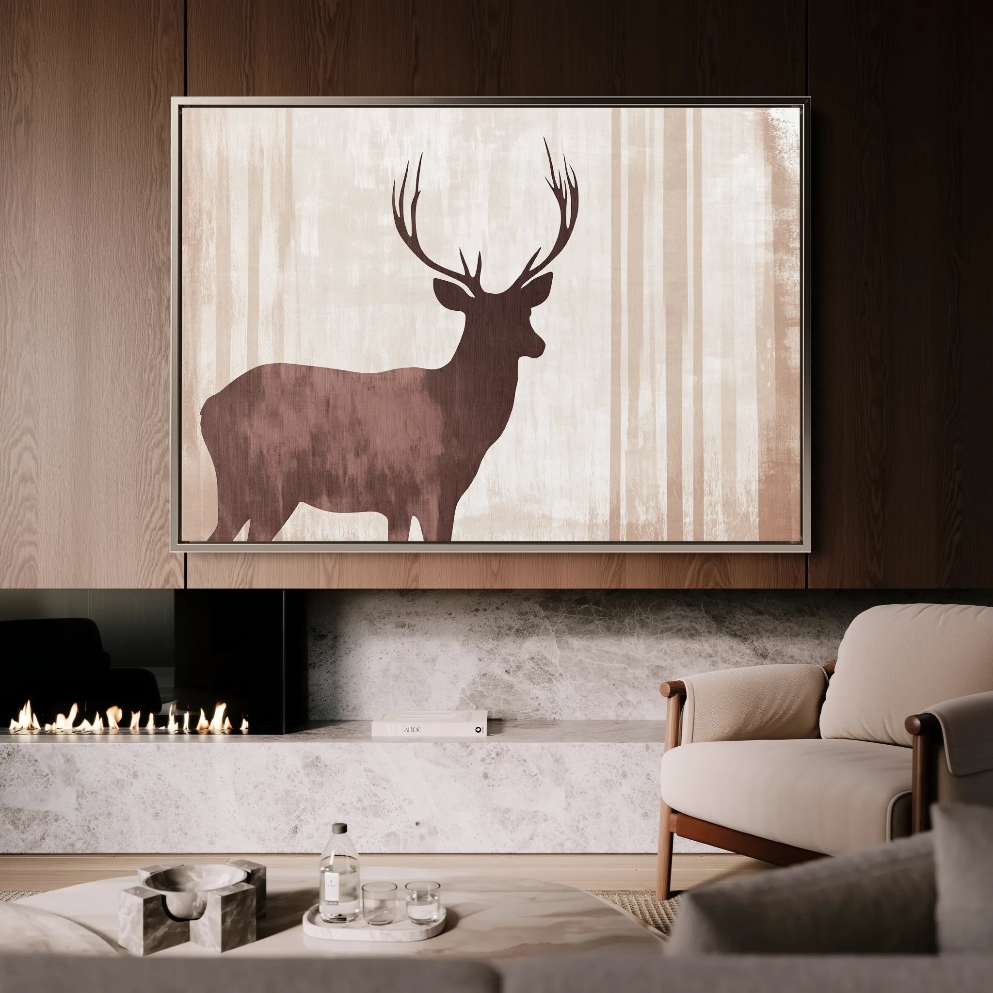 Animals 043 Canvas Art 18" x 24" / 45 x 60 cm / Black