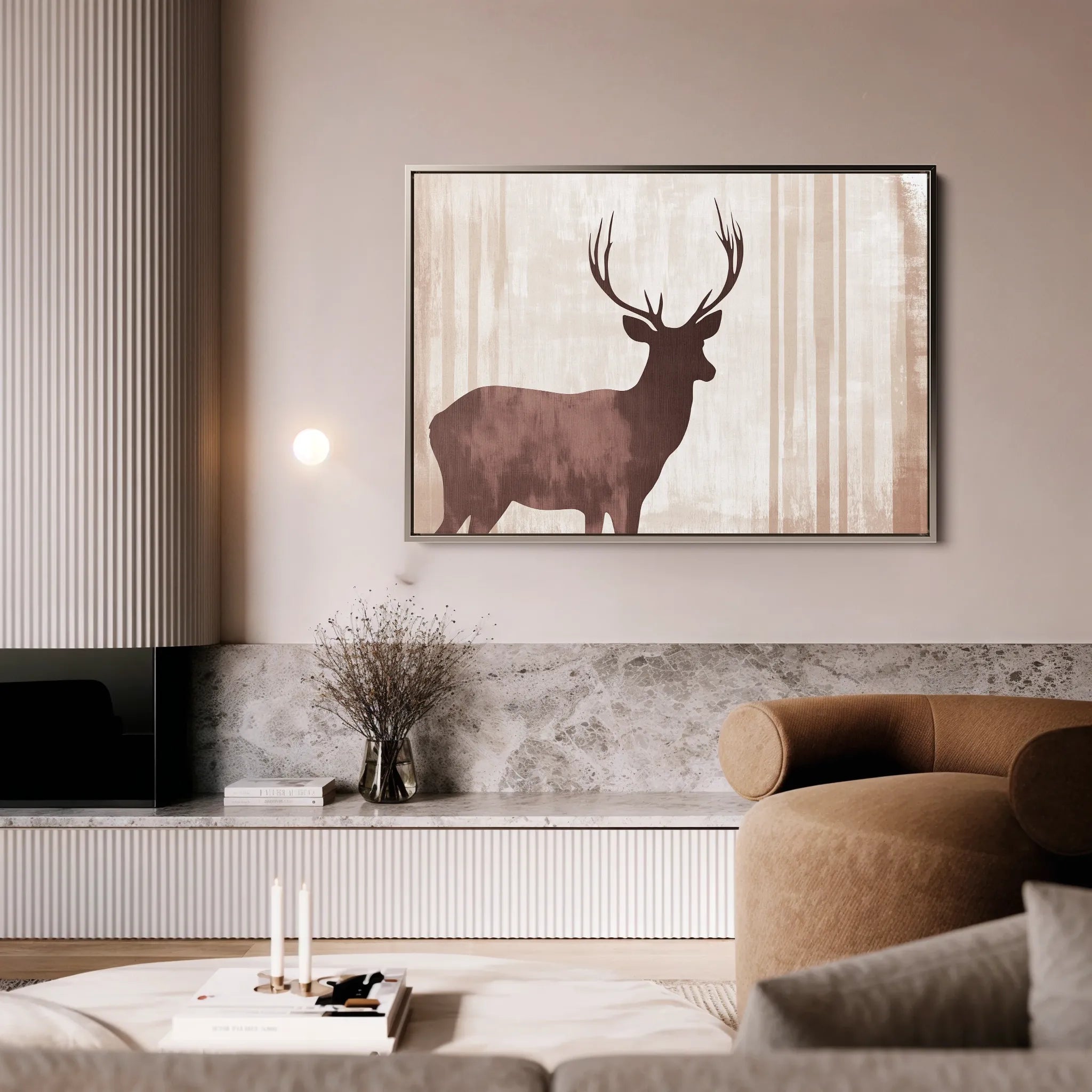 Animals 043 Canvas Art 18" x 24" / 45 x 60 cm / Black