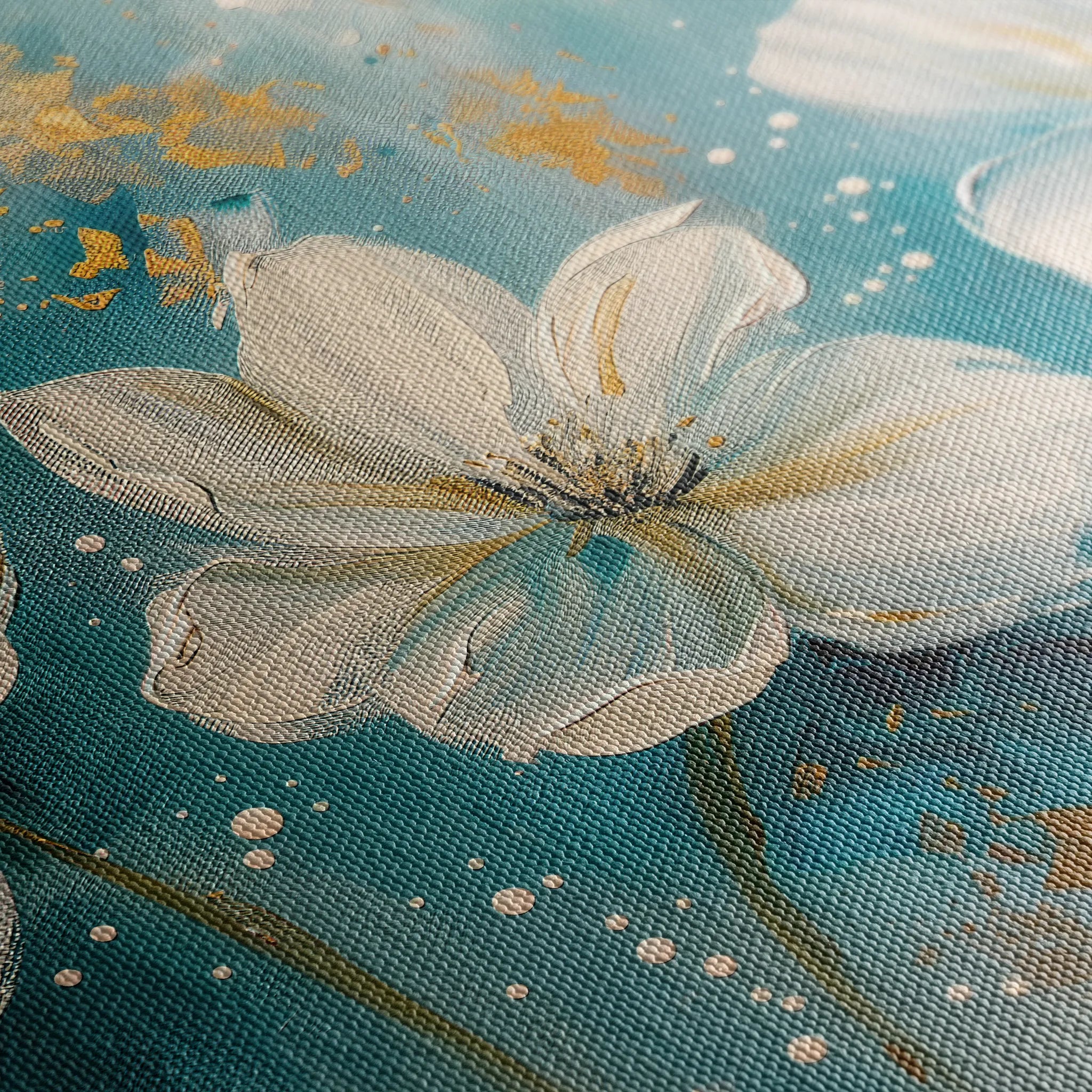 Floral 043 Canvas Art 18" x 24" / 45 x 60 cm / Black