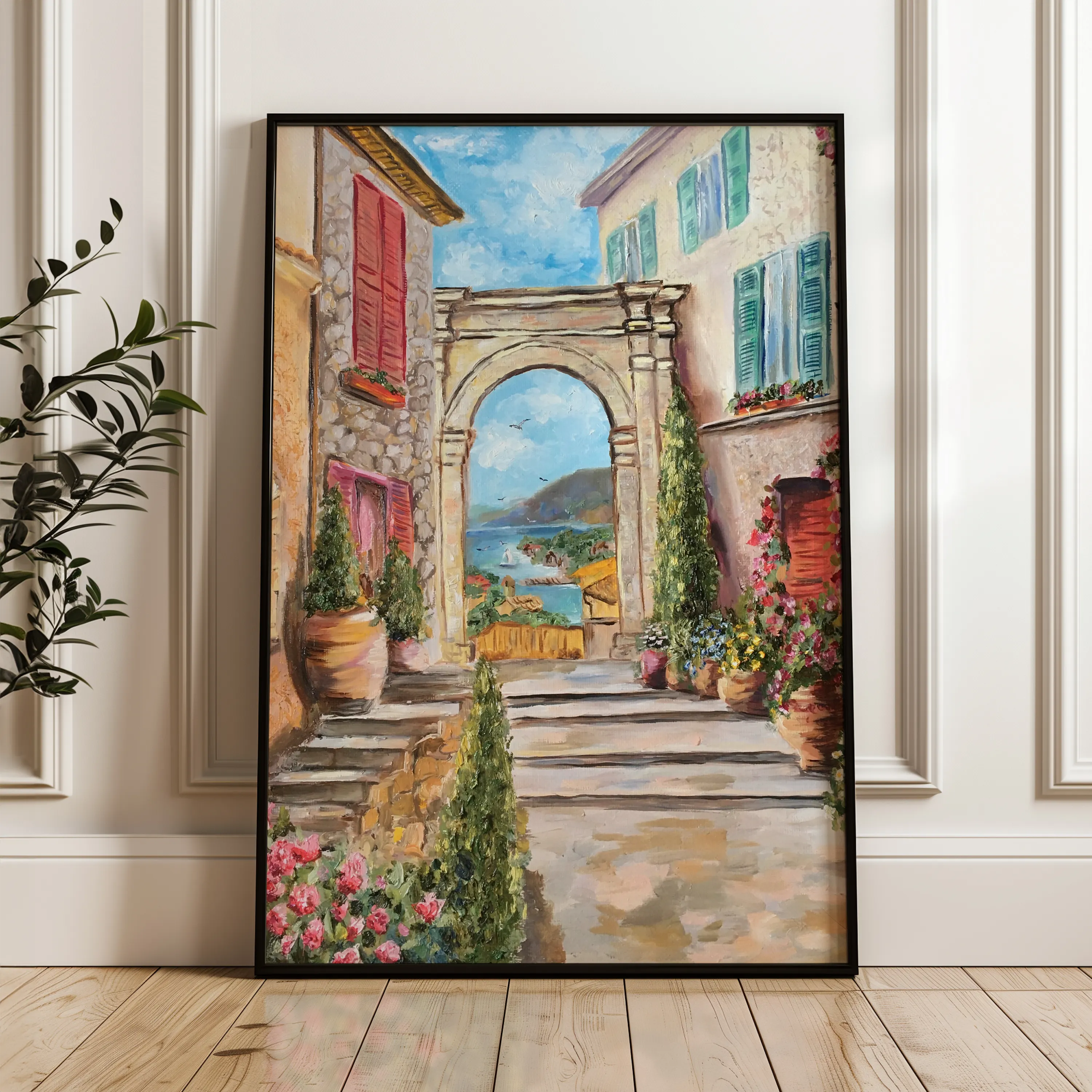 Landscape 043 Canvas Art 18" x 24" / 45 x 60 cm / Black