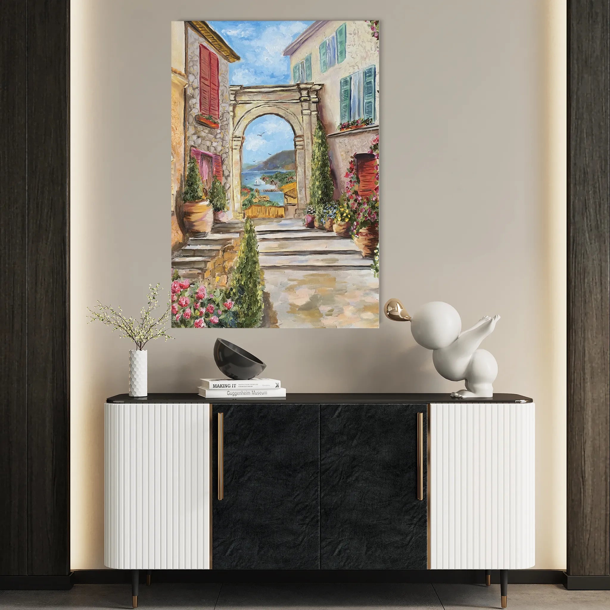 Landscape 043 Canvas Art 18" x 24" / 45 x 60 cm / Black