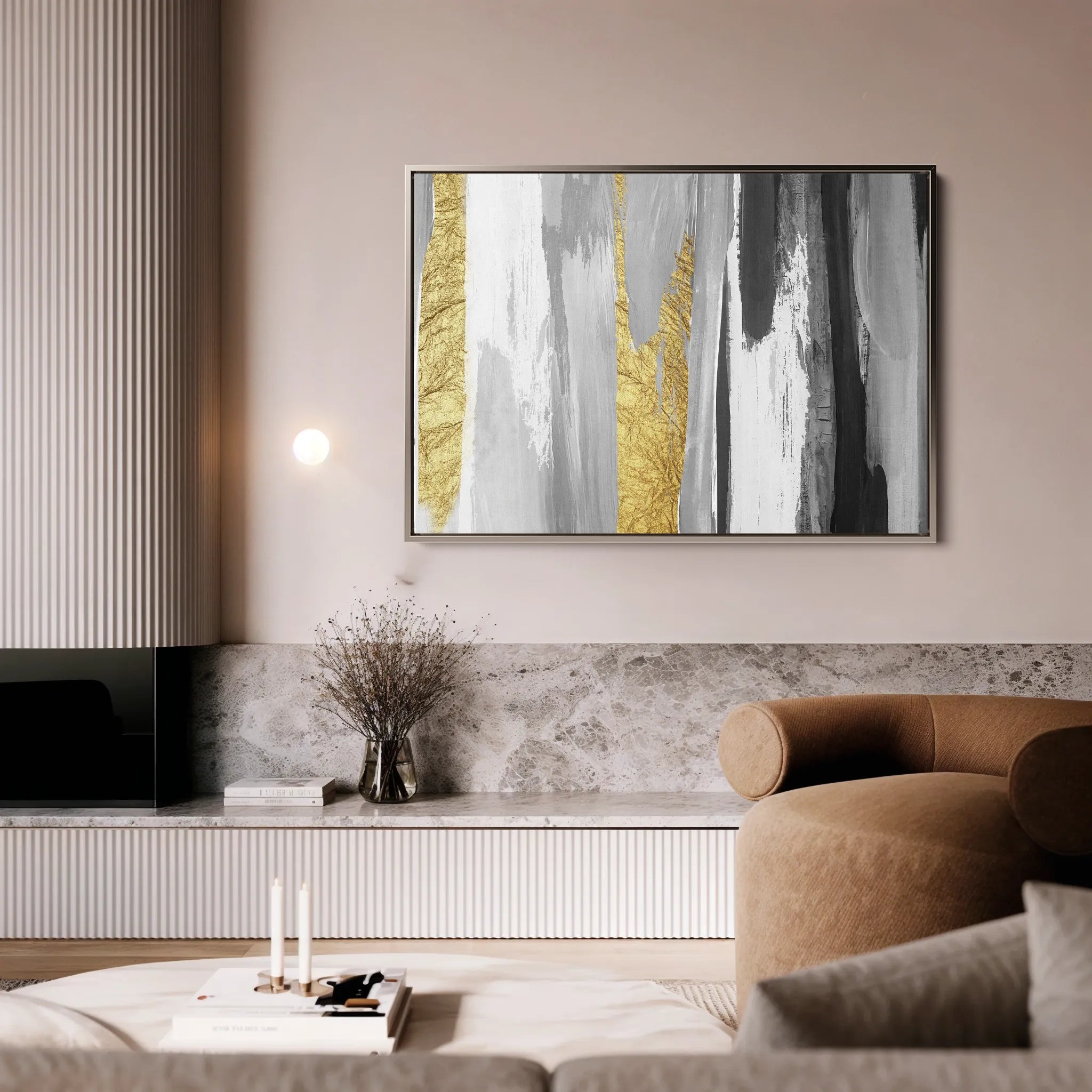 Abstract 044 Canvas Art 18" x 24" / 45 x 60 cm / Black
