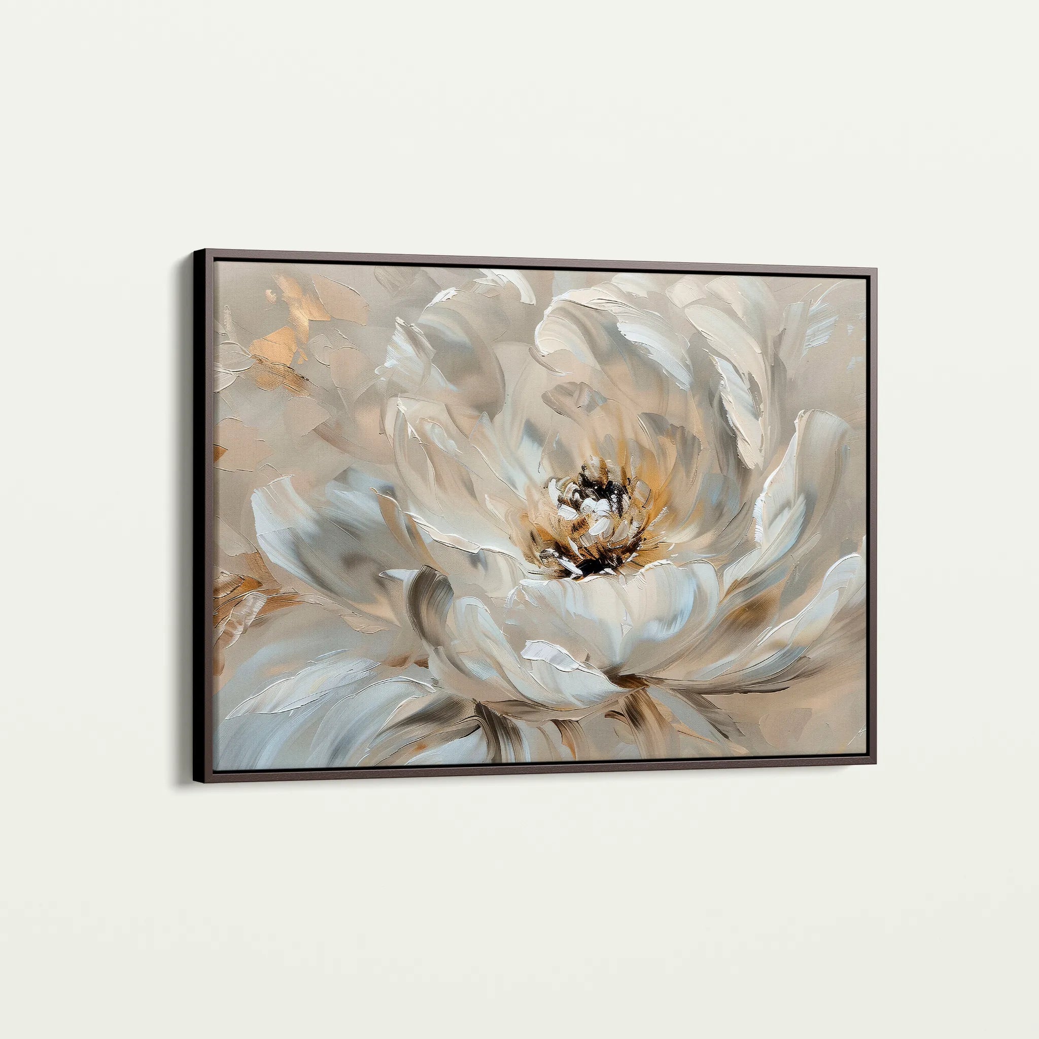 Floral 044 Canvas Art 18" x 24" / 45 x 60 cm / Black