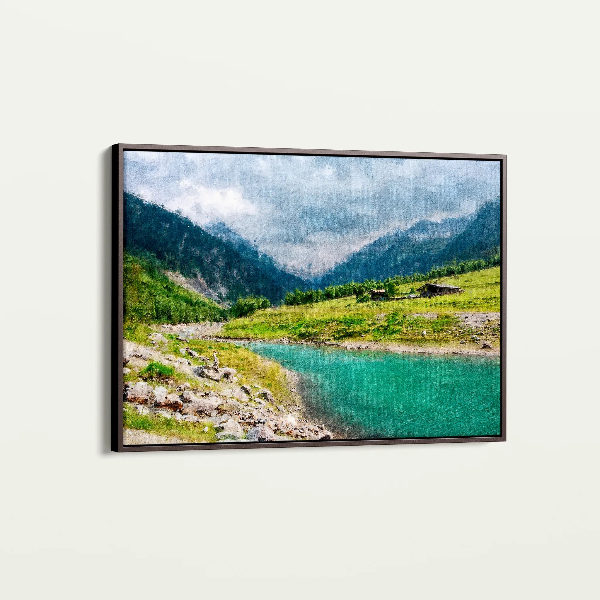 Landscape 044 Canvas Art 18" x 24" / 45 x 60 cm / Black