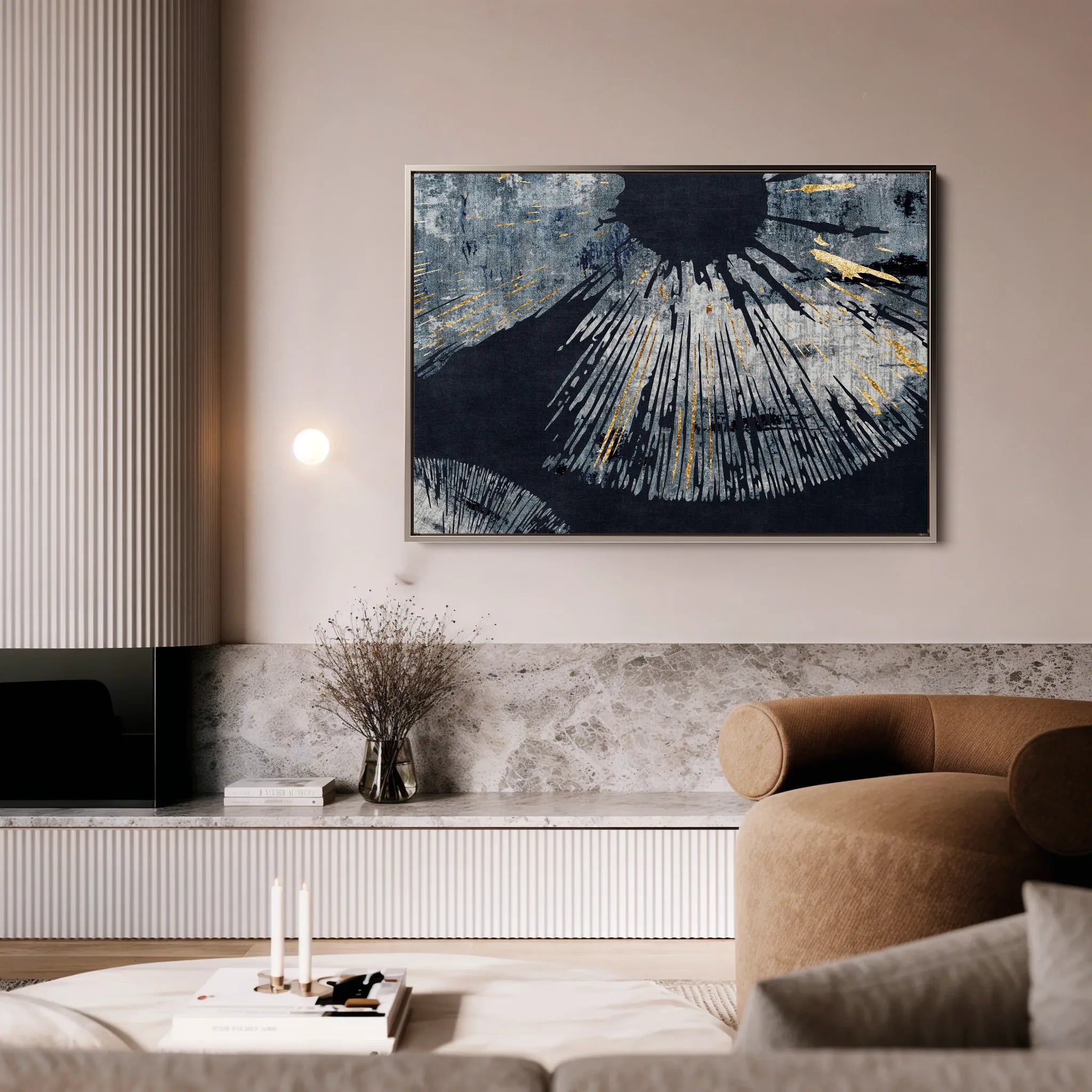 Abstract 045 Canvas Art 18" x 24" / 45 x 60 cm / Black