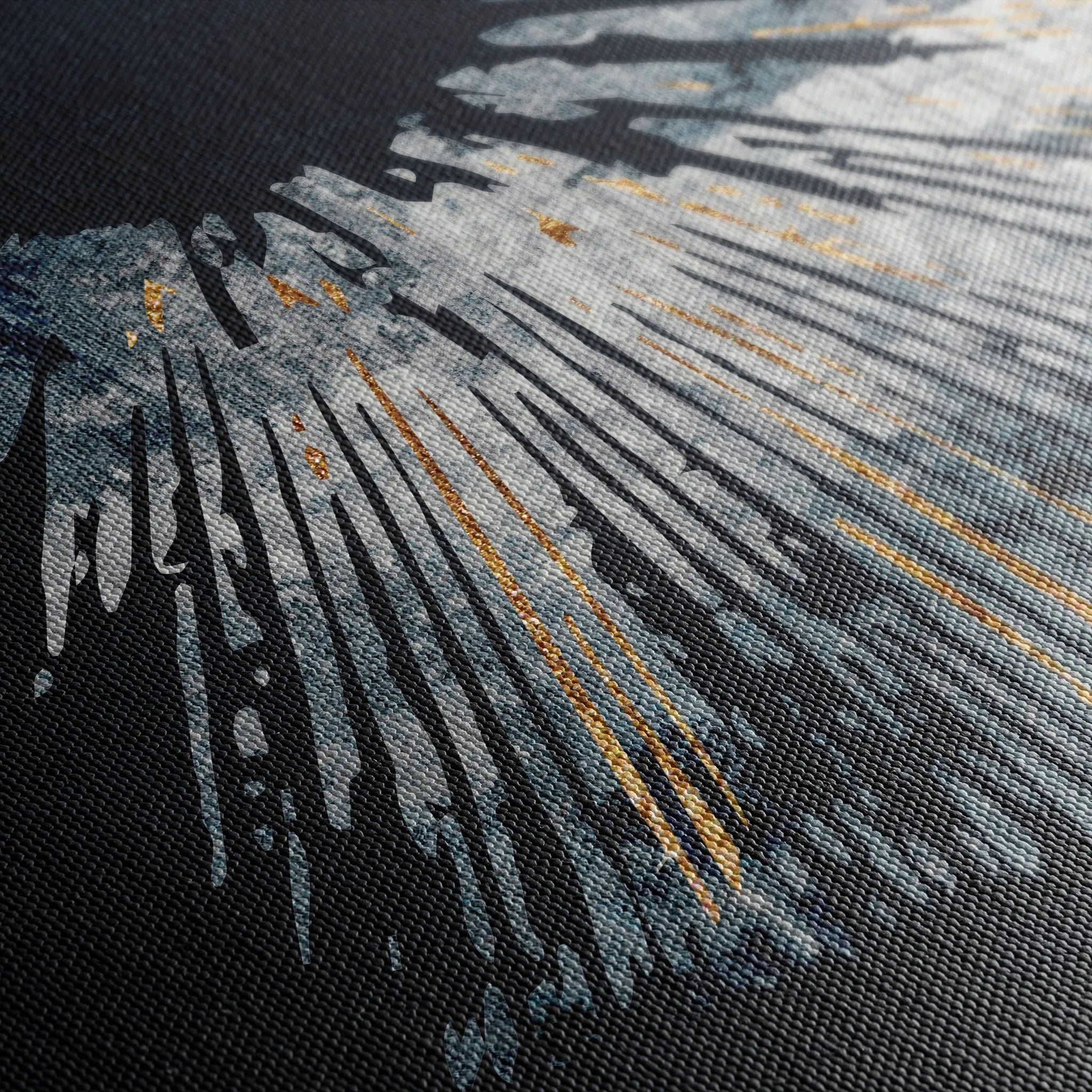 Abstract 045 Canvas Art 18" x 24" / 45 x 60 cm / Black