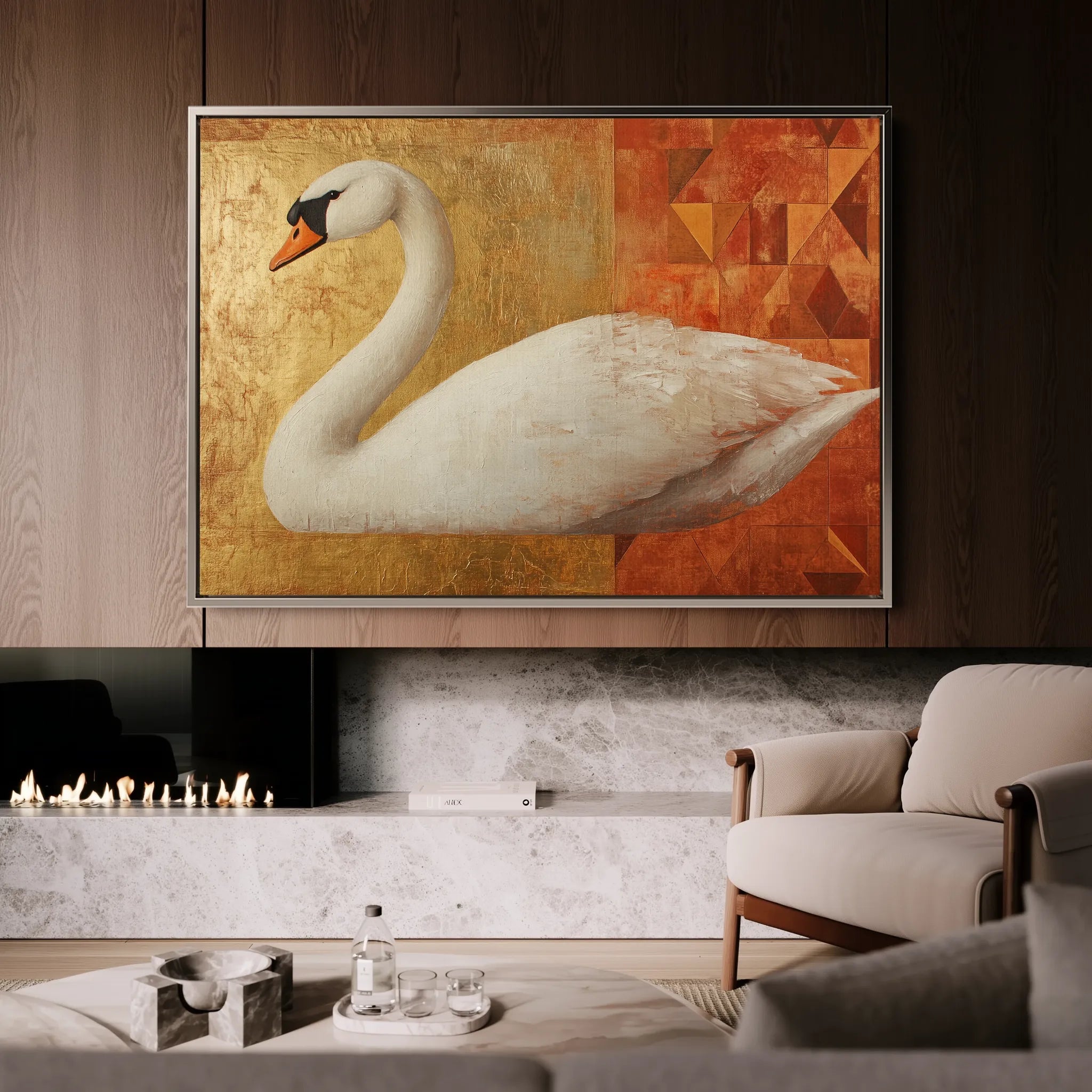 Animals 045 Canvas Art 18" x 24" / 45 x 60 cm / Black
