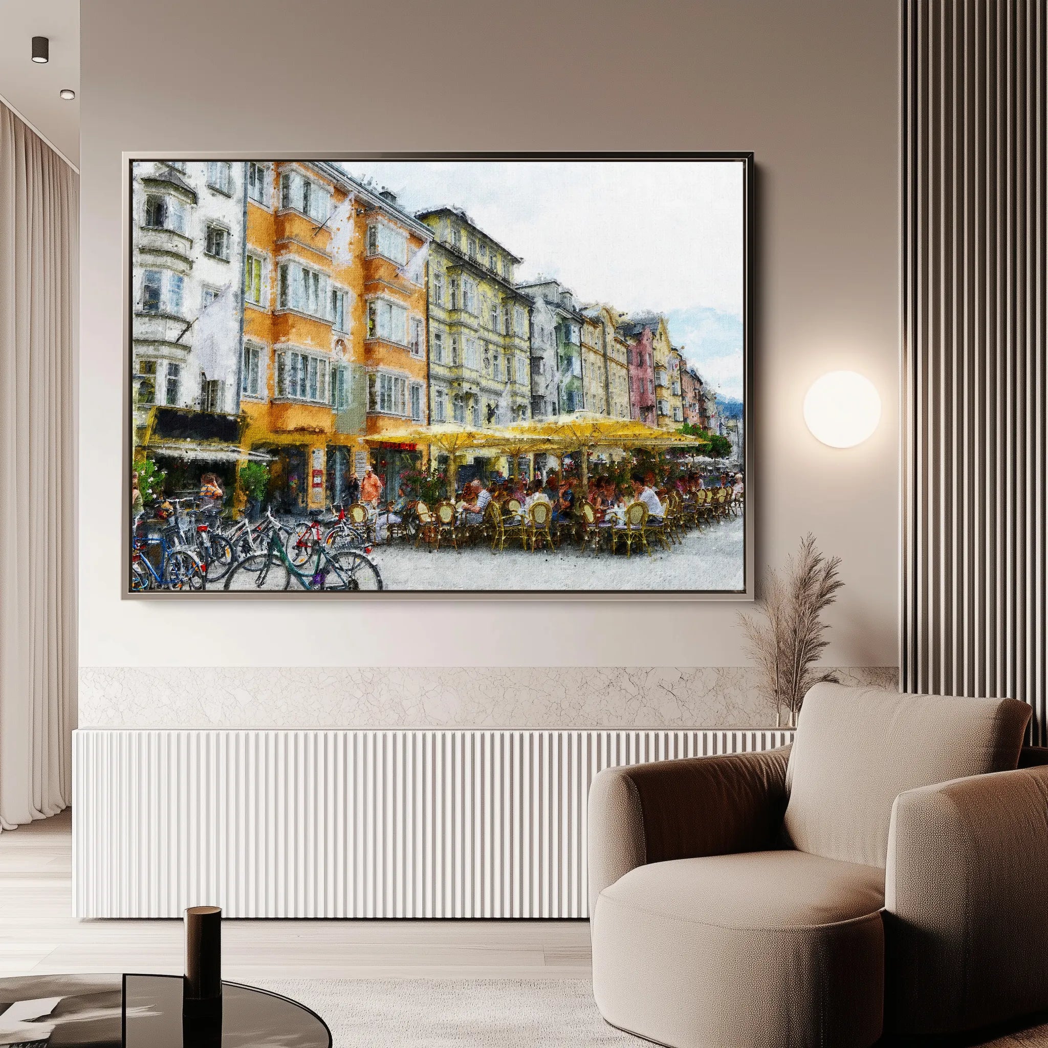 Landscape 045 Canvas Art 18" x 24" / 45 x 60 cm / Black