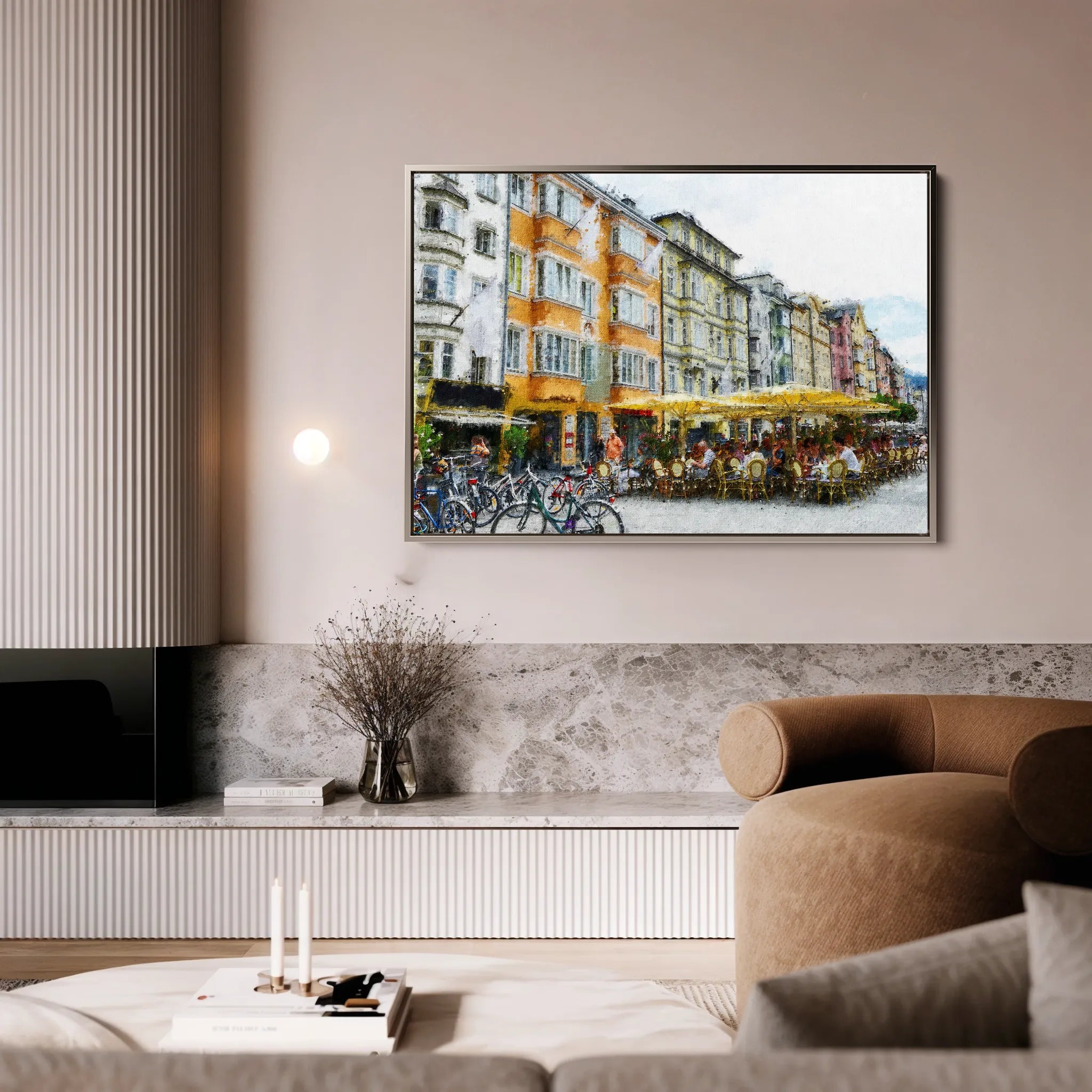 Landscape 045 Canvas Art 18" x 24" / 45 x 60 cm / Black
