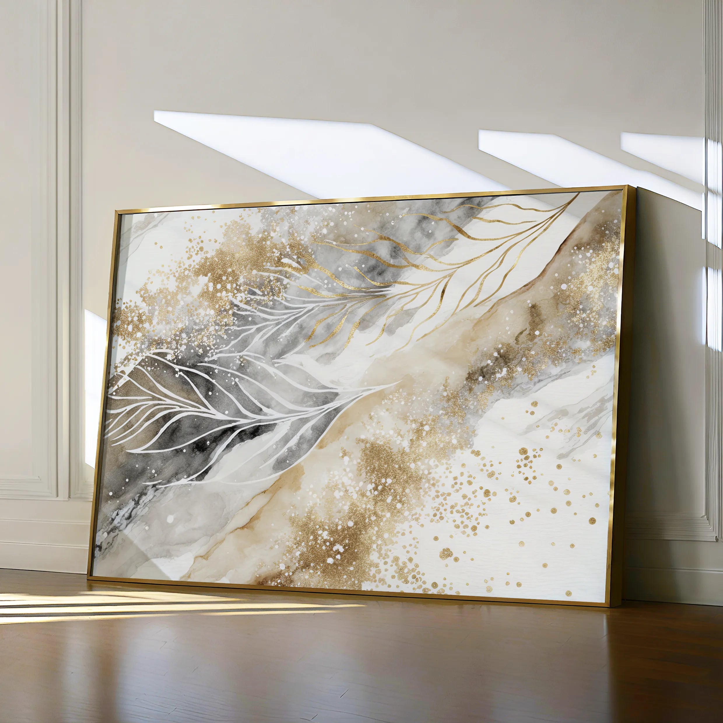 Abstract 046 Canvas Art 18" x 24" / 45 x 60 cm / Black