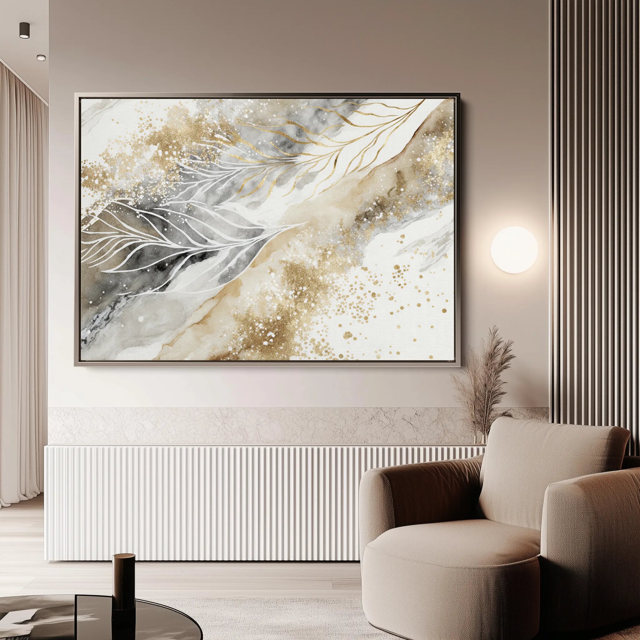 Abstract 046 Canvas Art 18" x 24" / 45 x 60 cm / Black