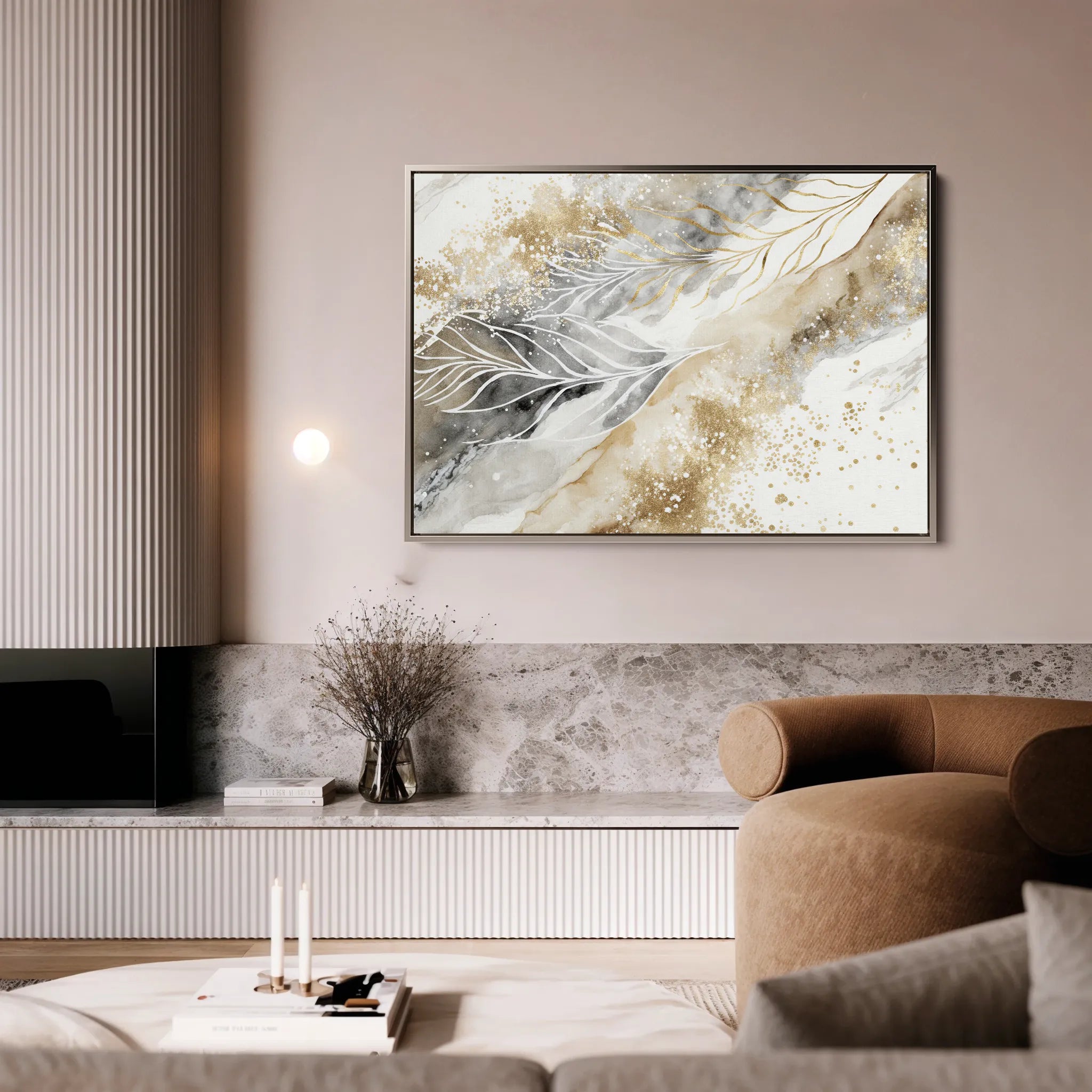 Abstract 046 Canvas Art 18" x 24" / 45 x 60 cm / Black