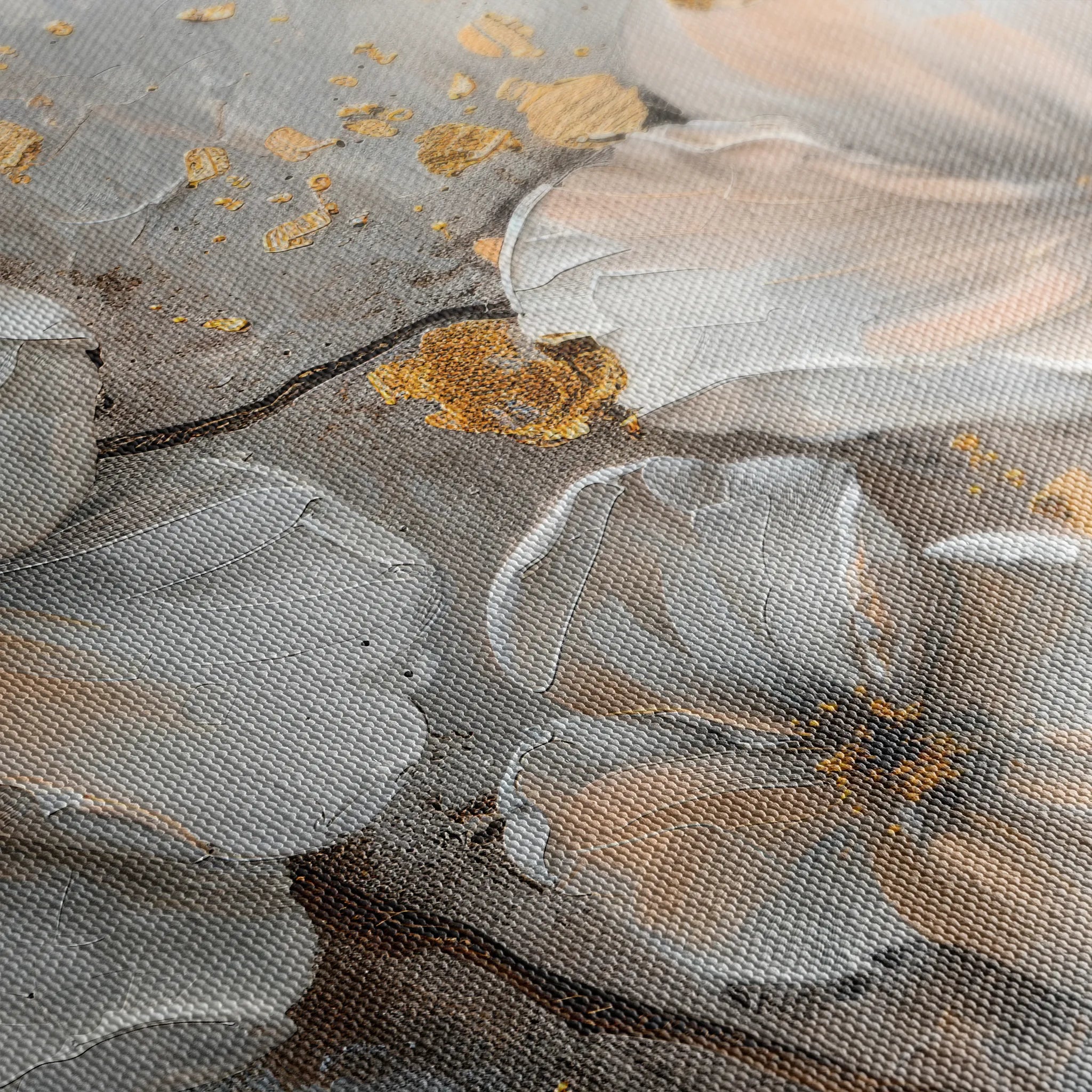 Floral 046 Canvas Art 18" x 24" / 45 x 60 cm / Black