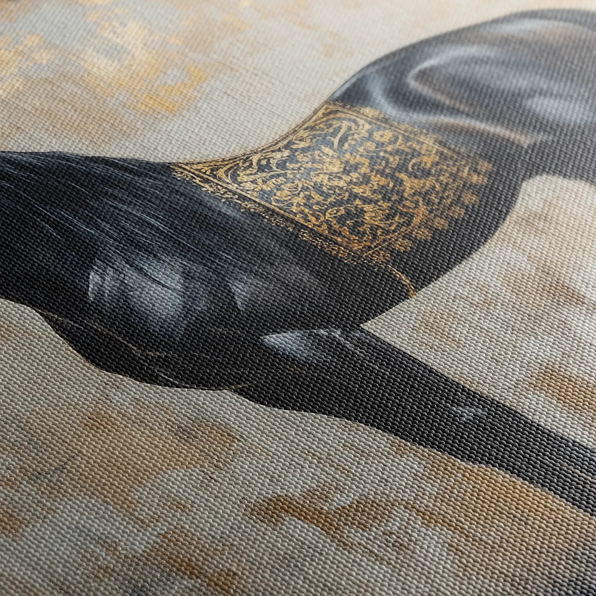 Horses 046 Canvas Art 18" x 24" / 45 x 60 cm / Black