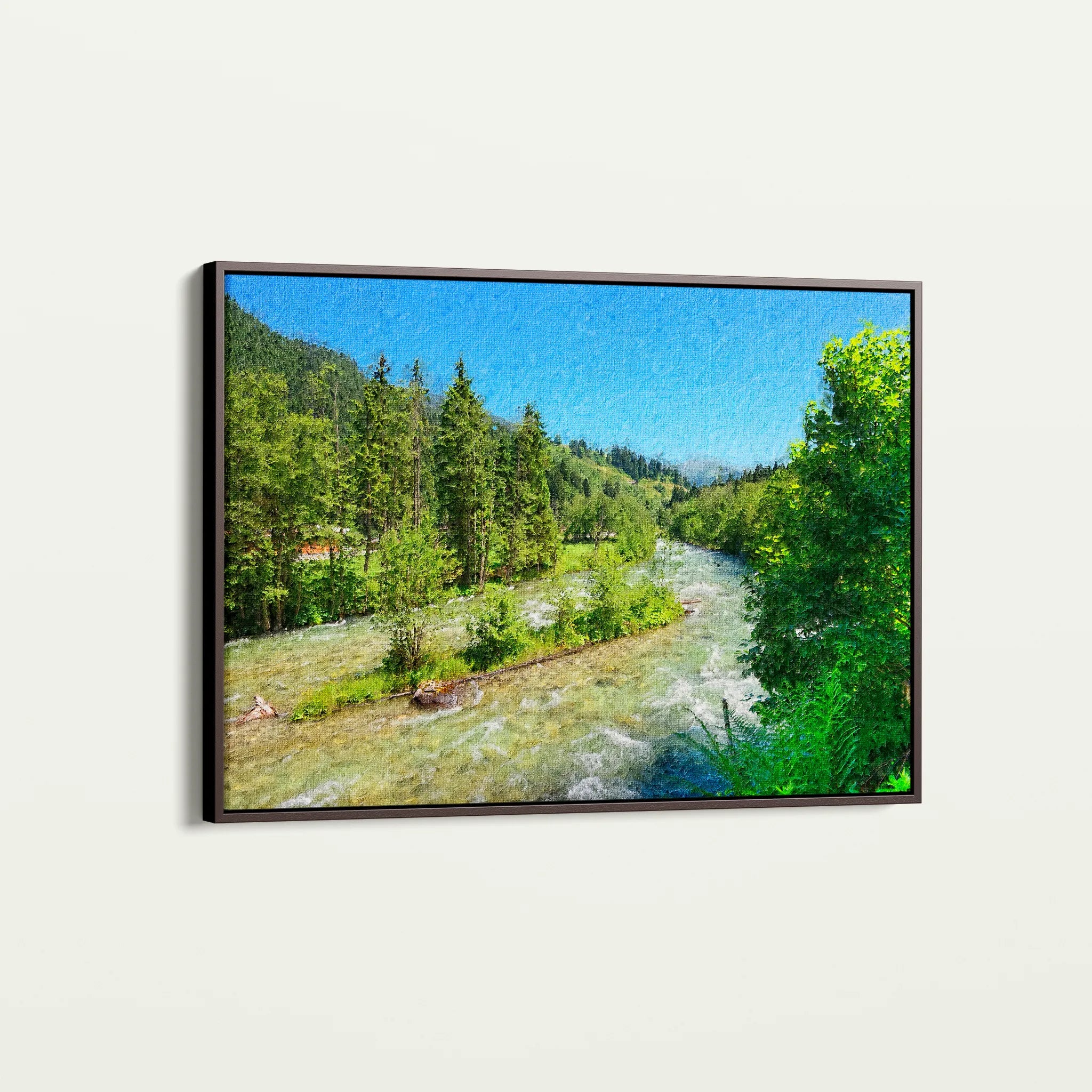 Landscape 046 Canvas Art 18" x 24" / 45 x 60 cm / Black