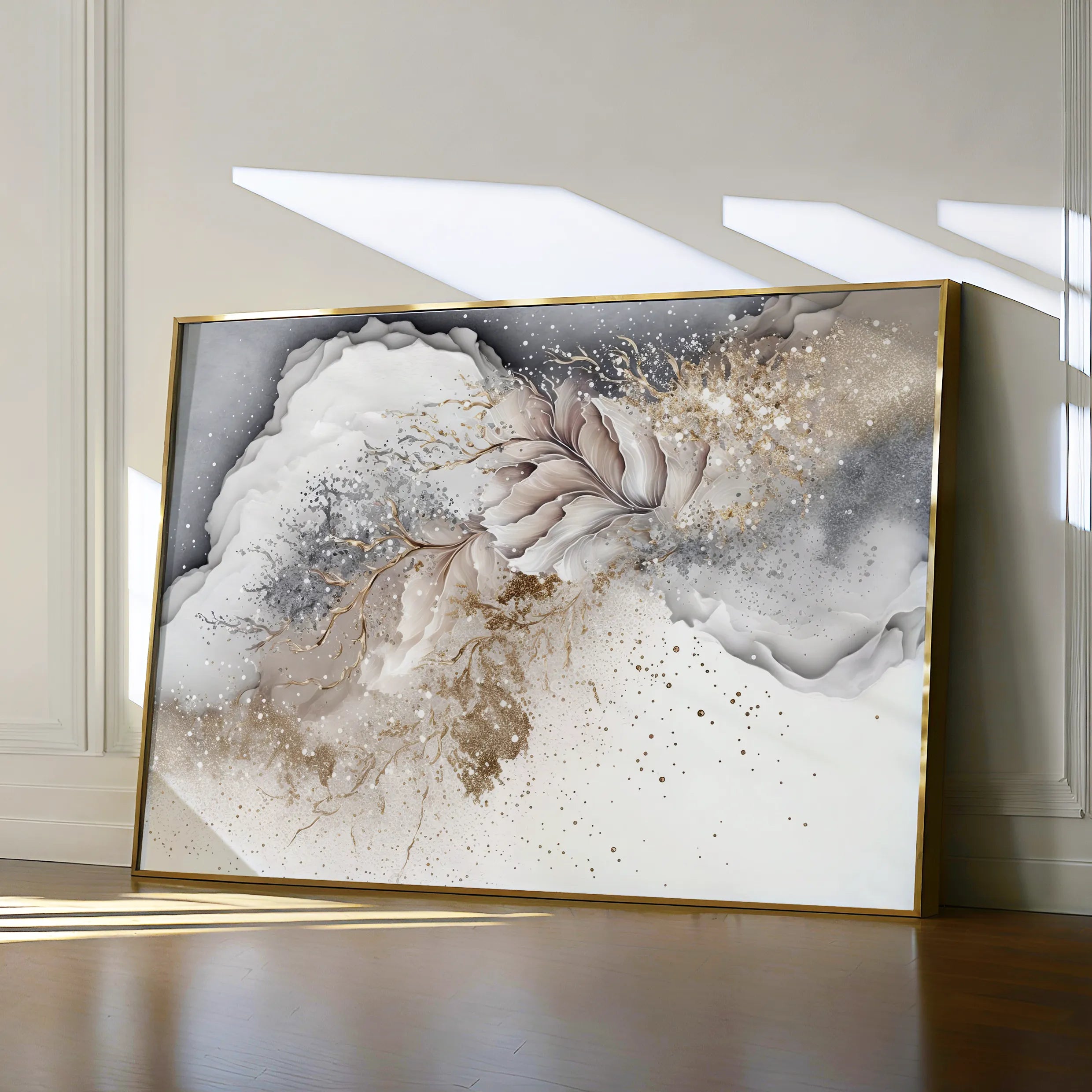 Abstract 047 Canvas Art 18" x 24" / 45 x 60 cm / Black