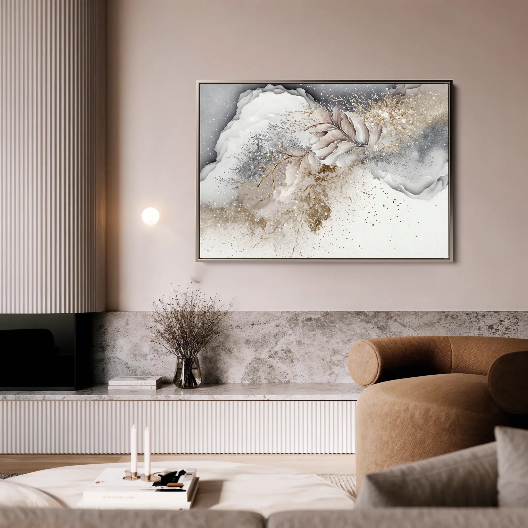 Abstract 047 Canvas Art 18" x 24" / 45 x 60 cm / Black