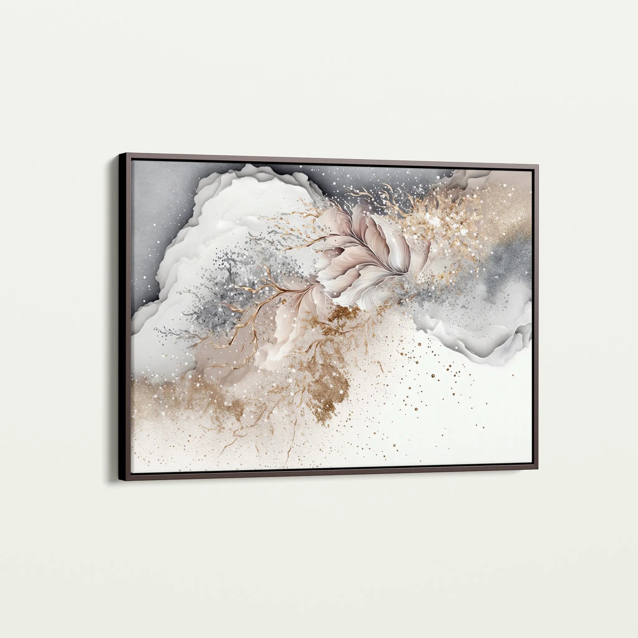Abstract 047 Canvas Art 18" x 24" / 45 x 60 cm / Black