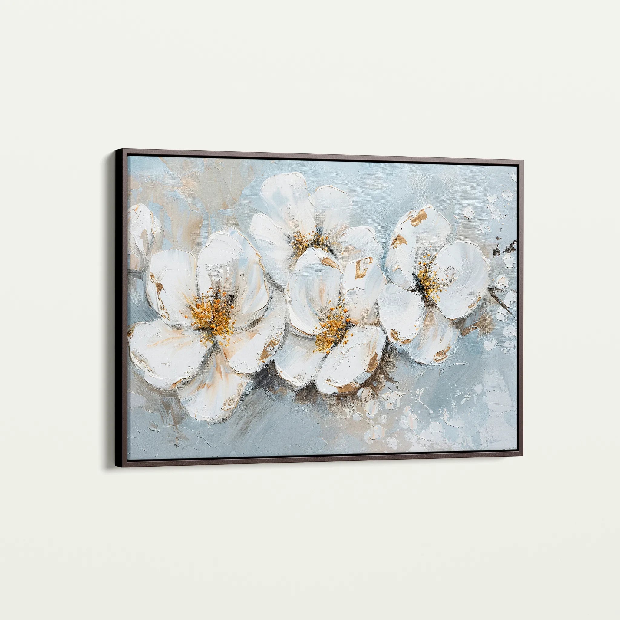 Floral 047 Canvas Art 18" x 24" / 45 x 60 cm / Black