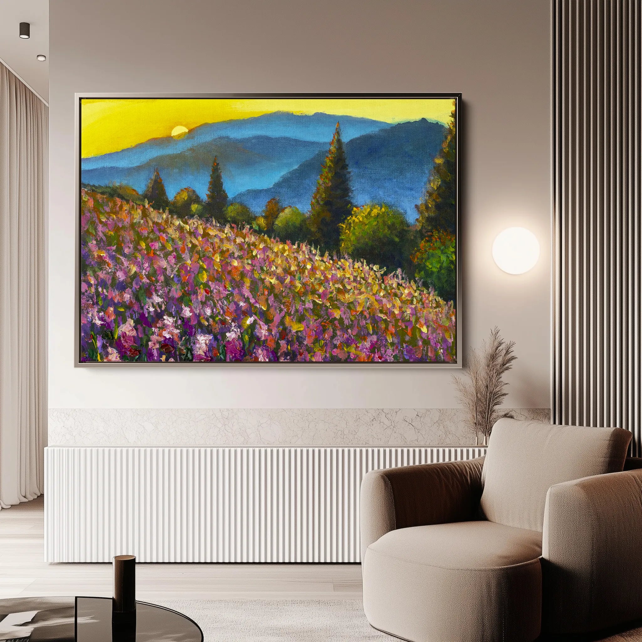 Landscape 047 Canvas Art 18" x 24" / 45 x 60 cm / Black