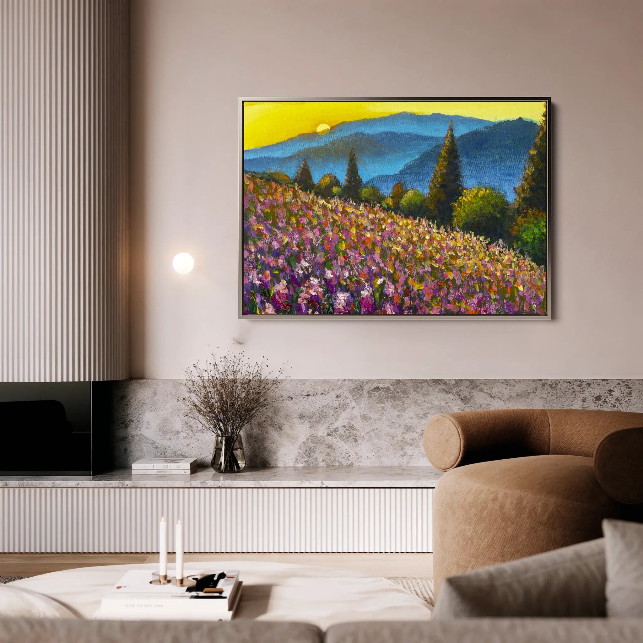 Landscape 047 Canvas Art 18" x 24" / 45 x 60 cm / Black