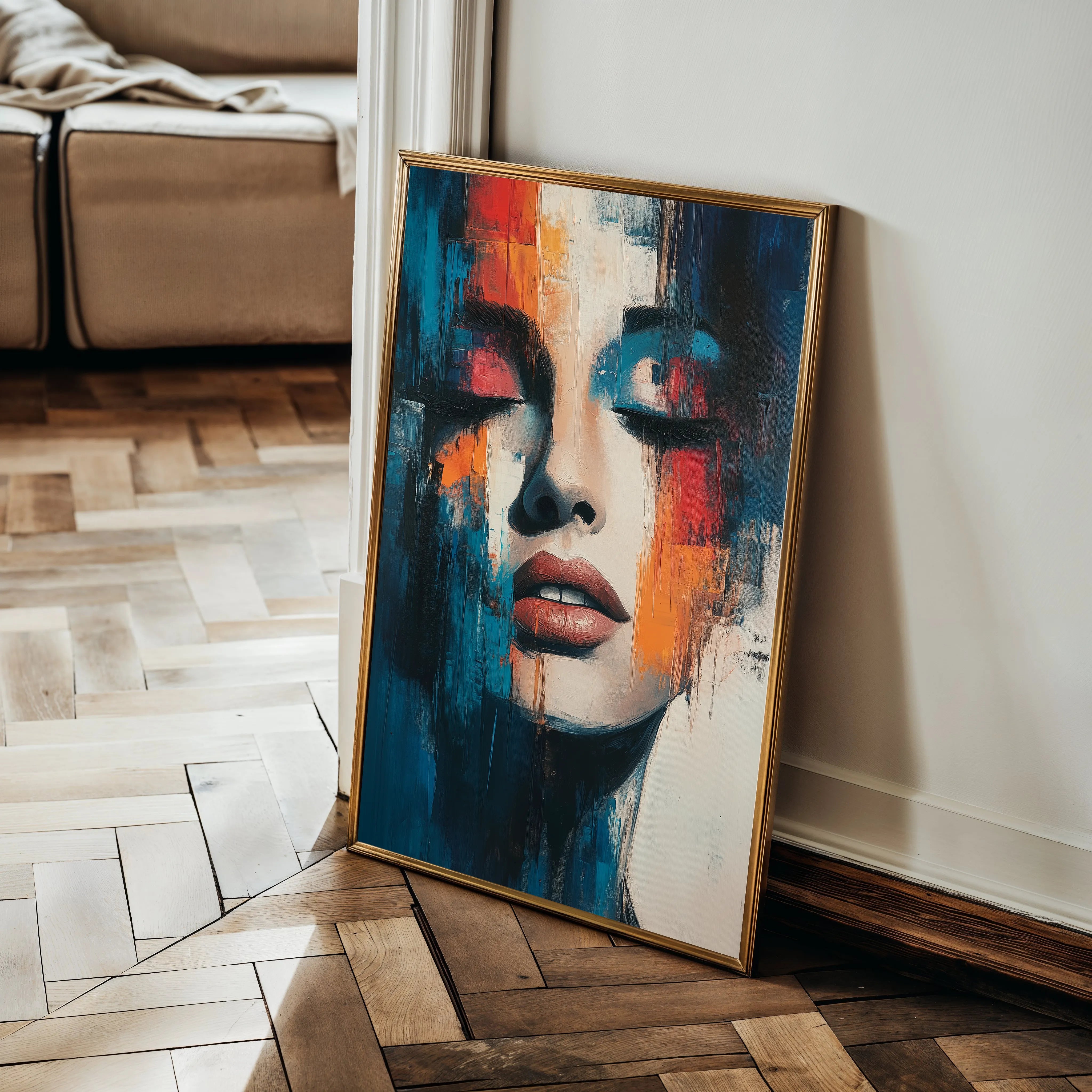 Portrait 047 Canvas Art 18" x 24" / 45 x 60 cm / Black