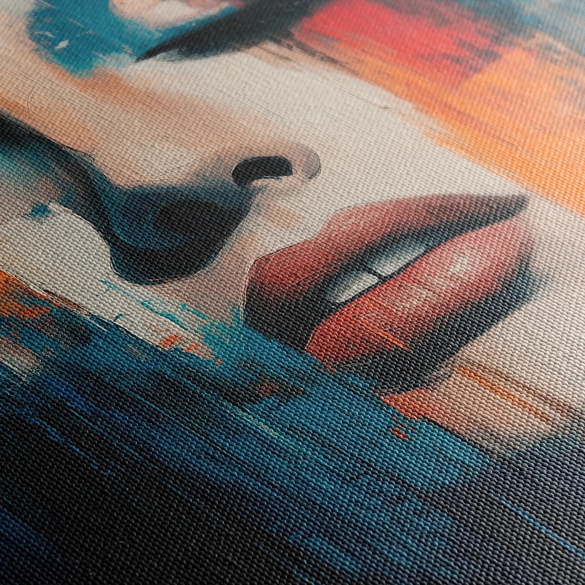 Portrait 047 Canvas Art 18" x 24" / 45 x 60 cm / Black