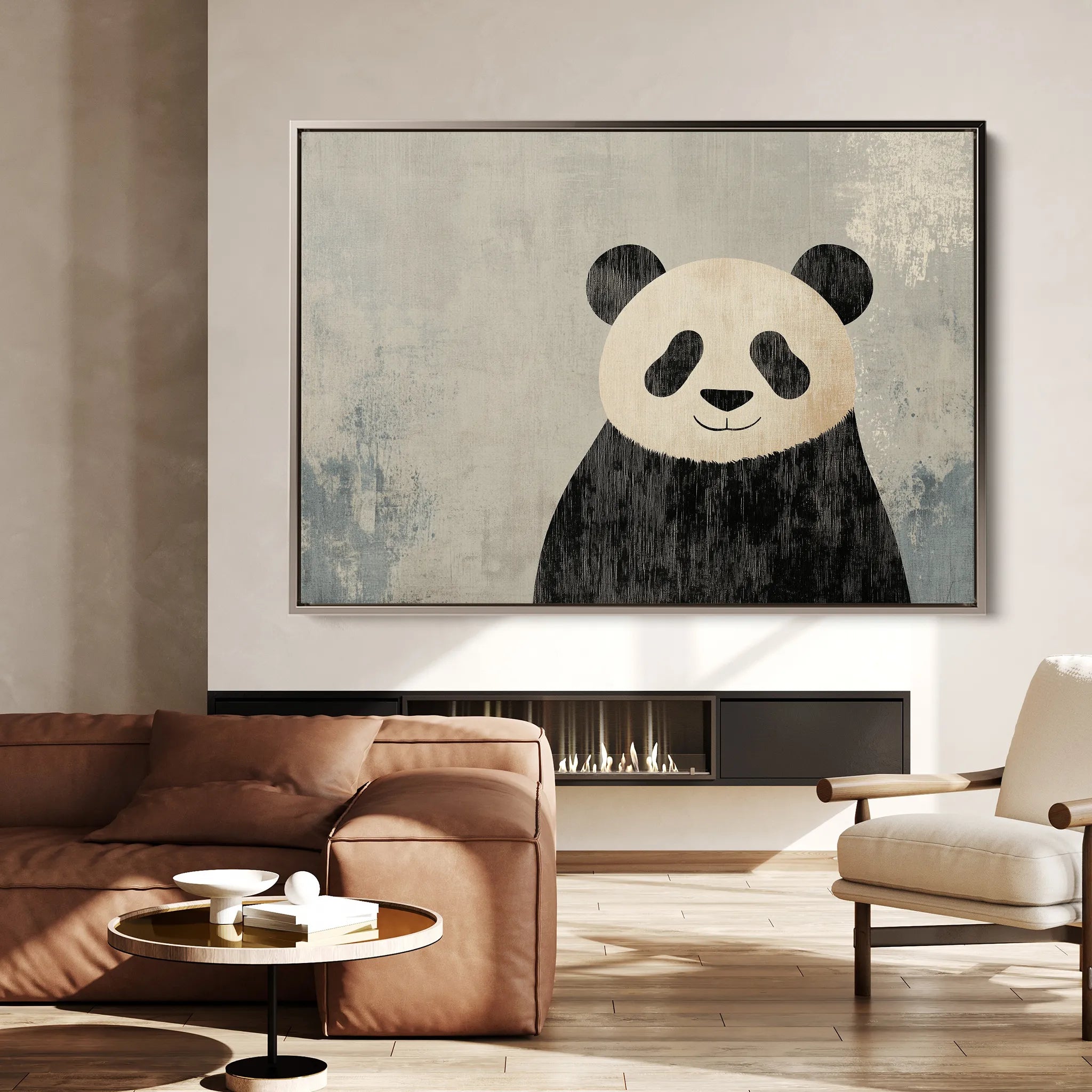 Animals 048 Canvas Art 18" x 24" / 45 x 60 cm / Black
