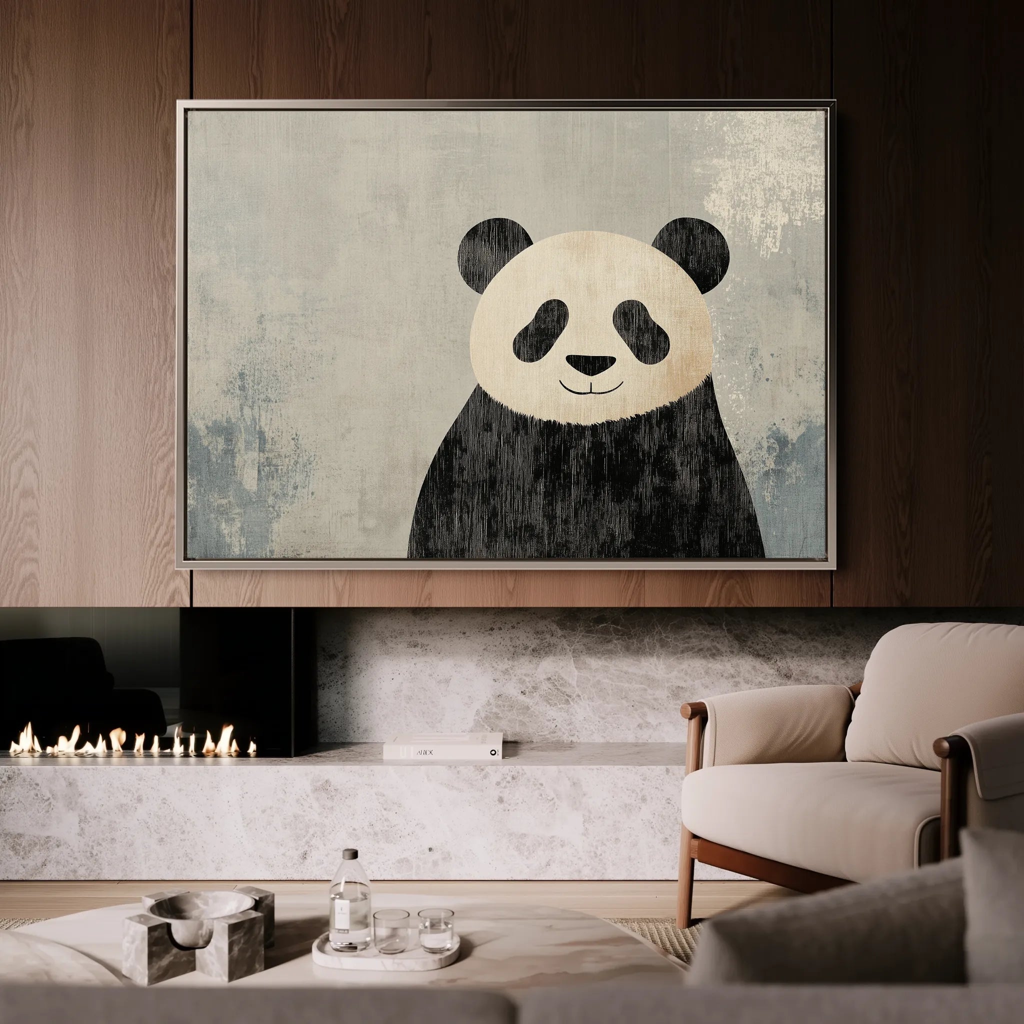 Animals 048 Canvas Art 18" x 24" / 45 x 60 cm / Black