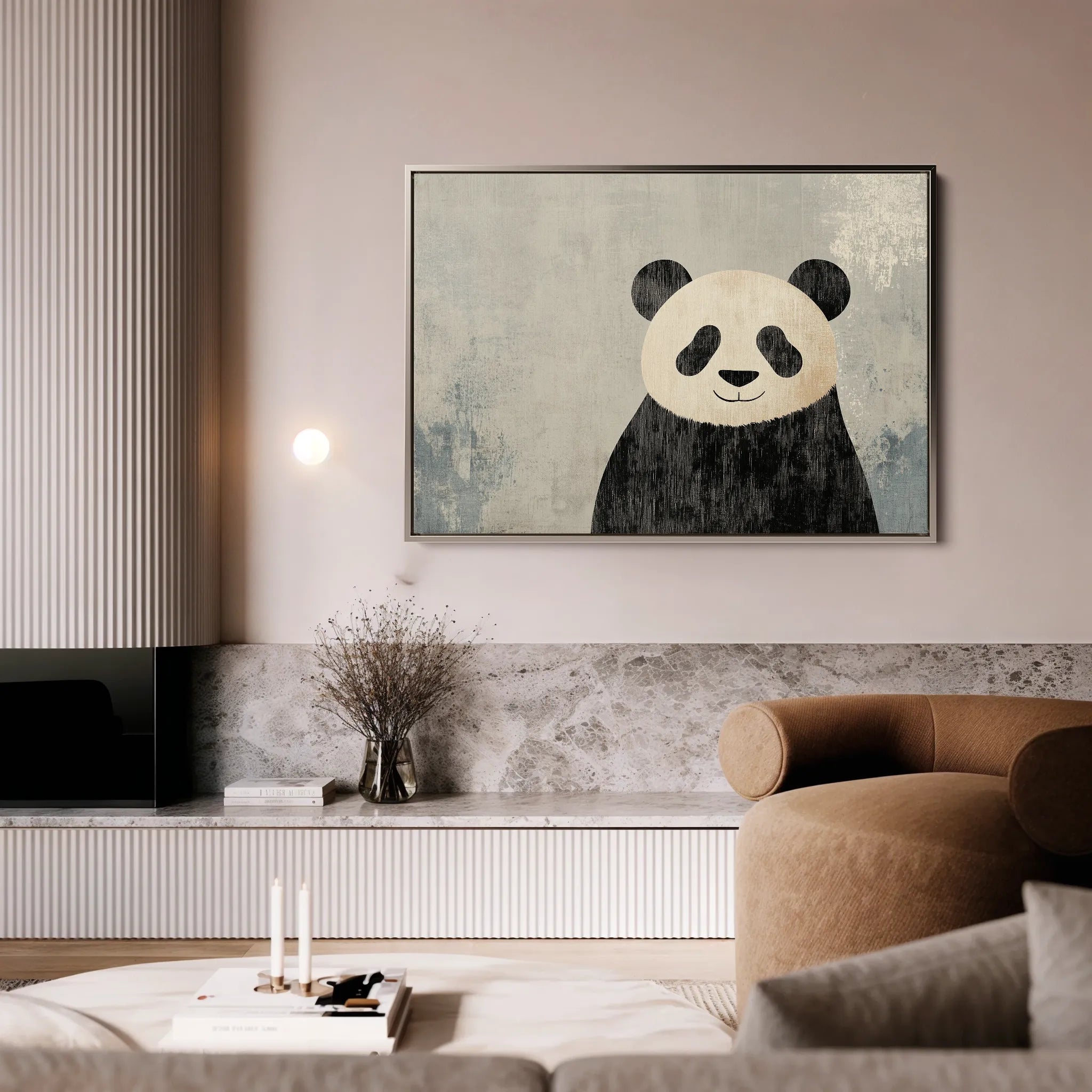 Animals 048 Canvas Art 18" x 24" / 45 x 60 cm / Black