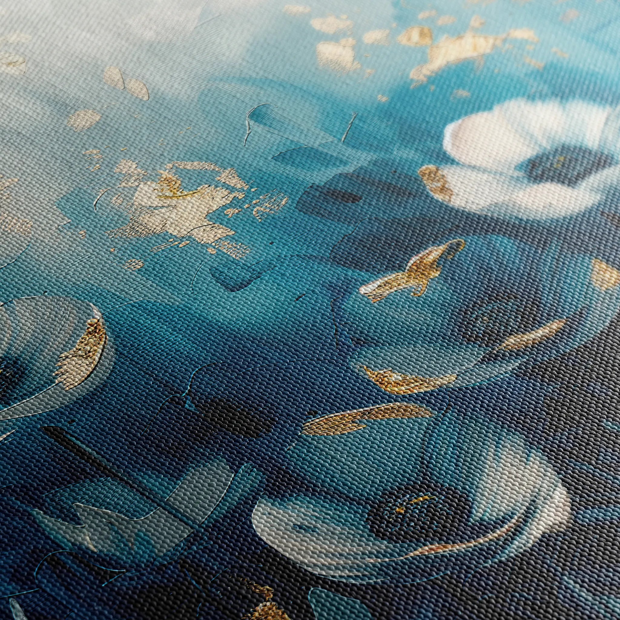 Floral 048 Canvas Art 18" x 24" / 45 x 60 cm / Black