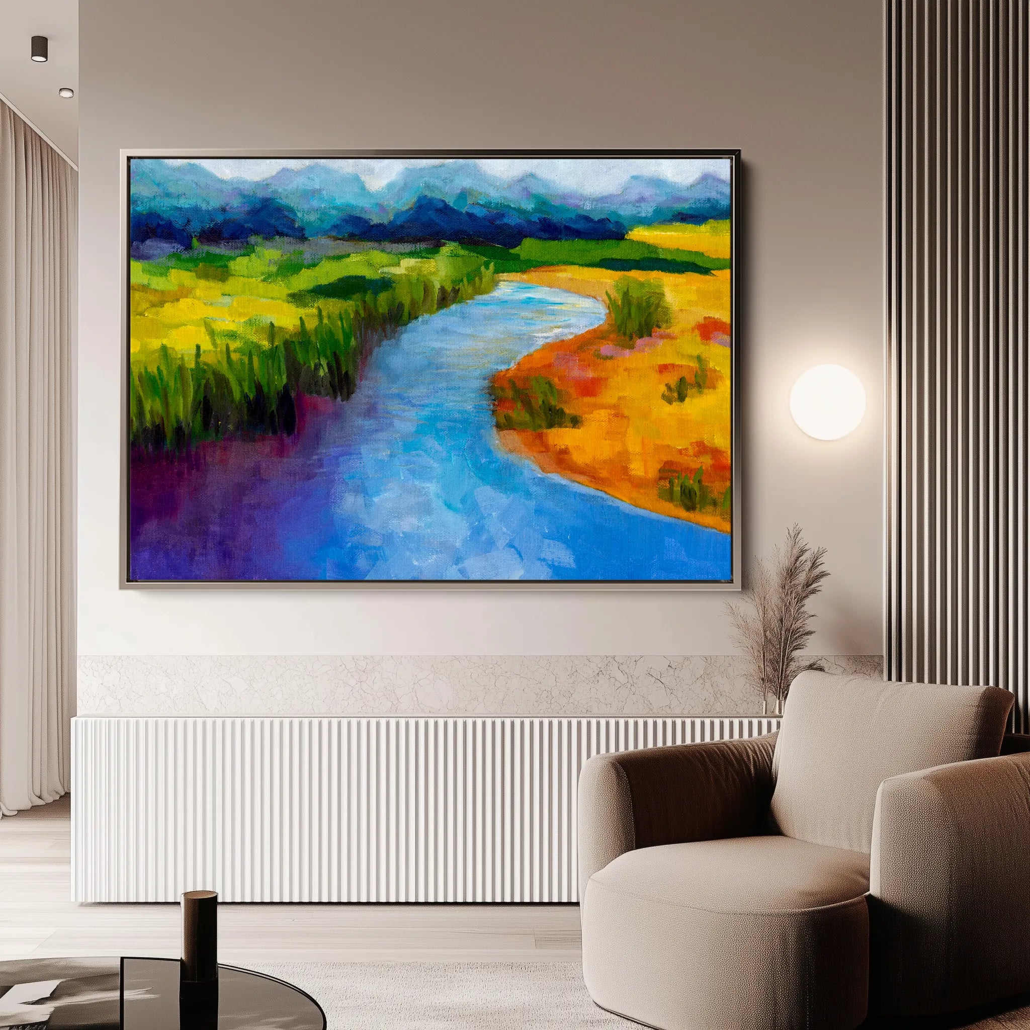 Landscape 048 Canvas Art 18" x 24" / 45 x 60 cm / Black