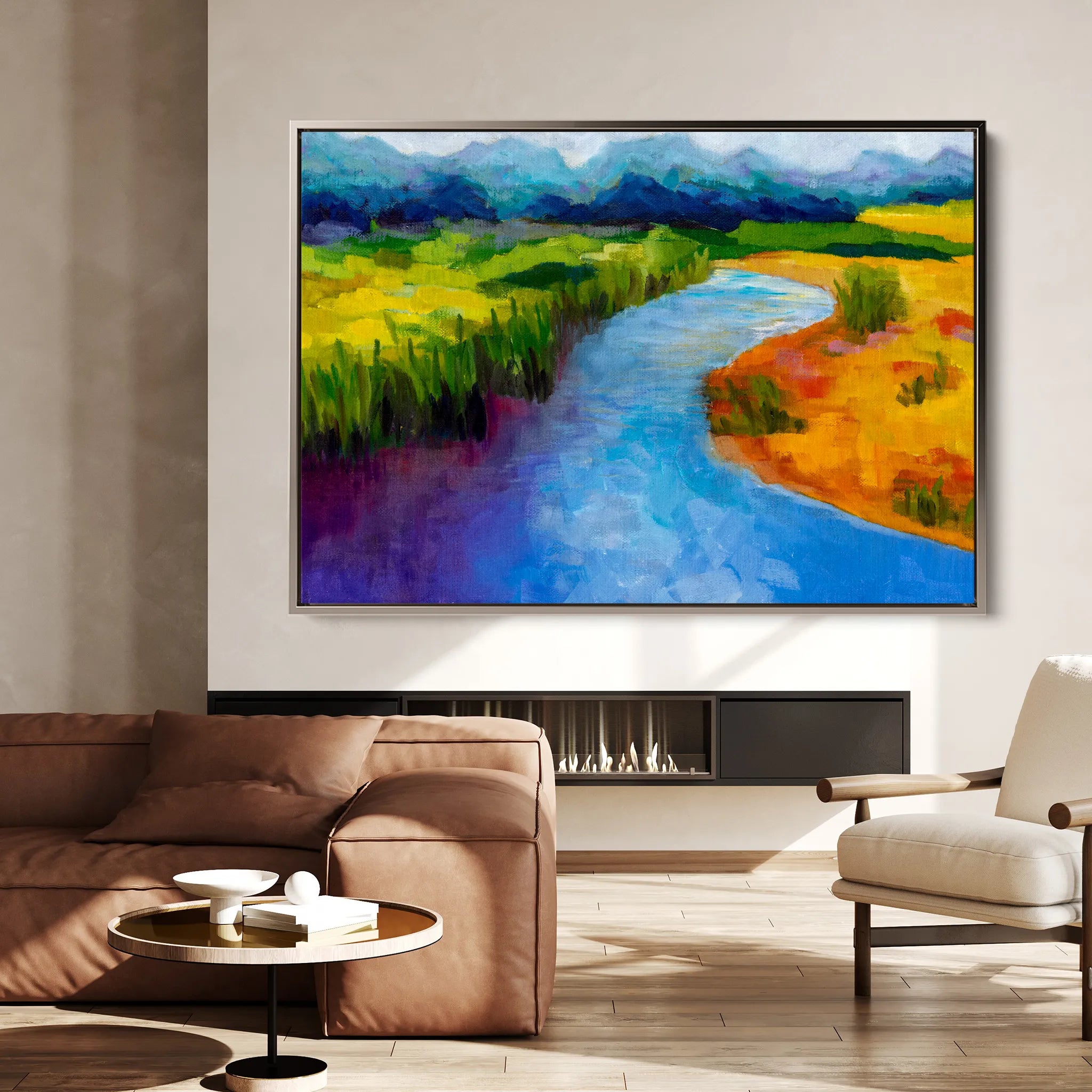 Landscape 048 Canvas Art 18" x 24" / 45 x 60 cm / Black