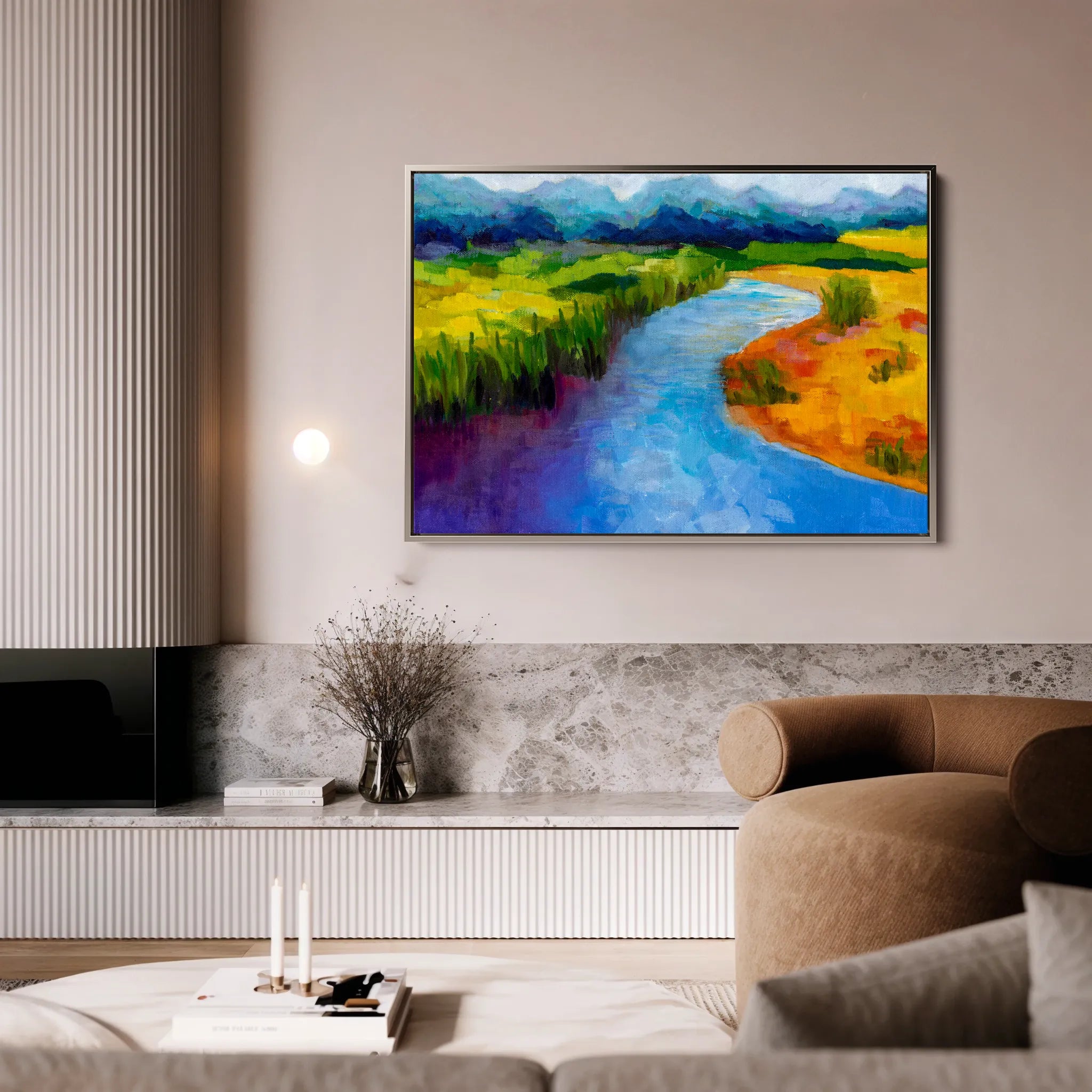 Landscape 048 Canvas Art 18" x 24" / 45 x 60 cm / Black