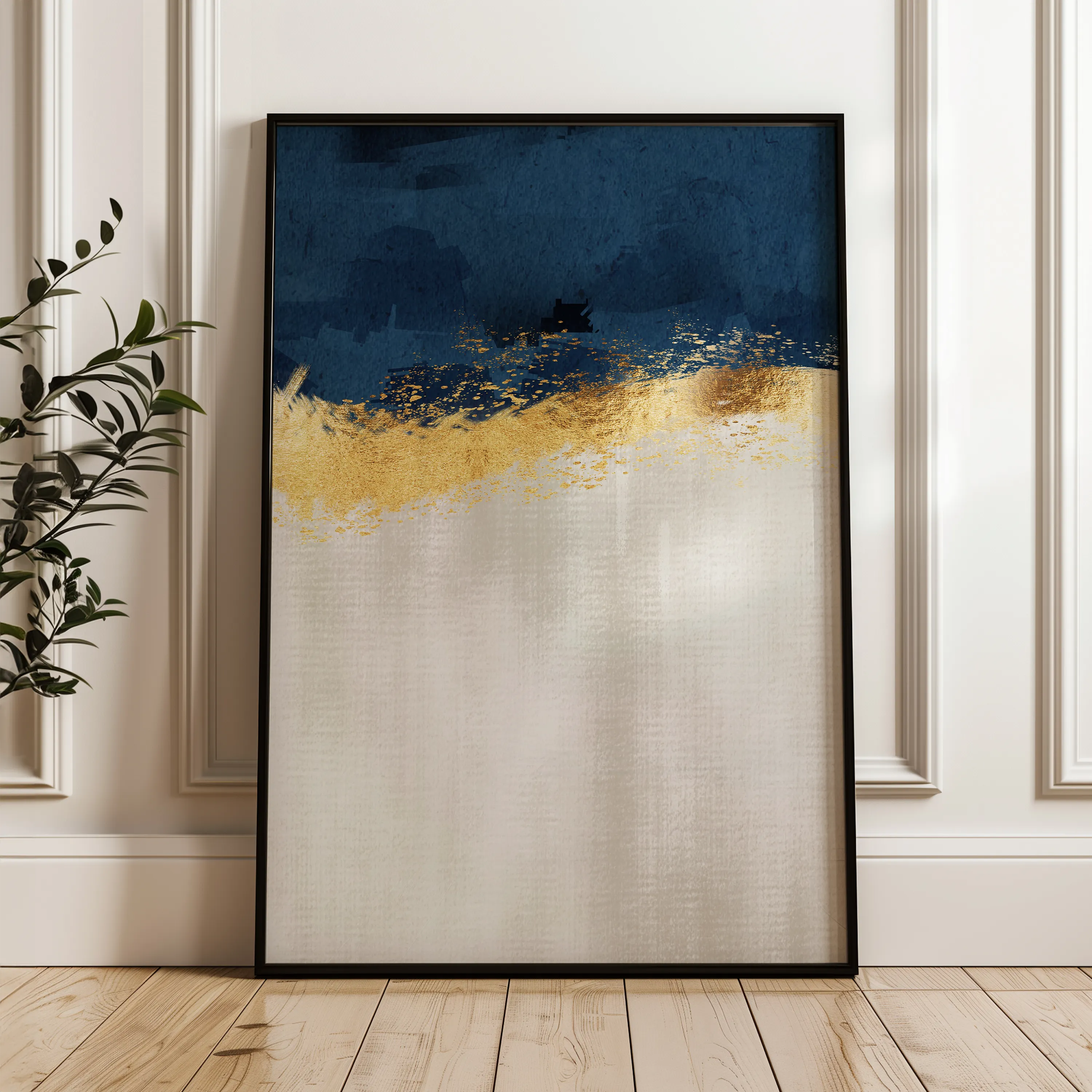 Abstract 049 Canvas Art 18" x 24" / 45 x 60 cm / Black