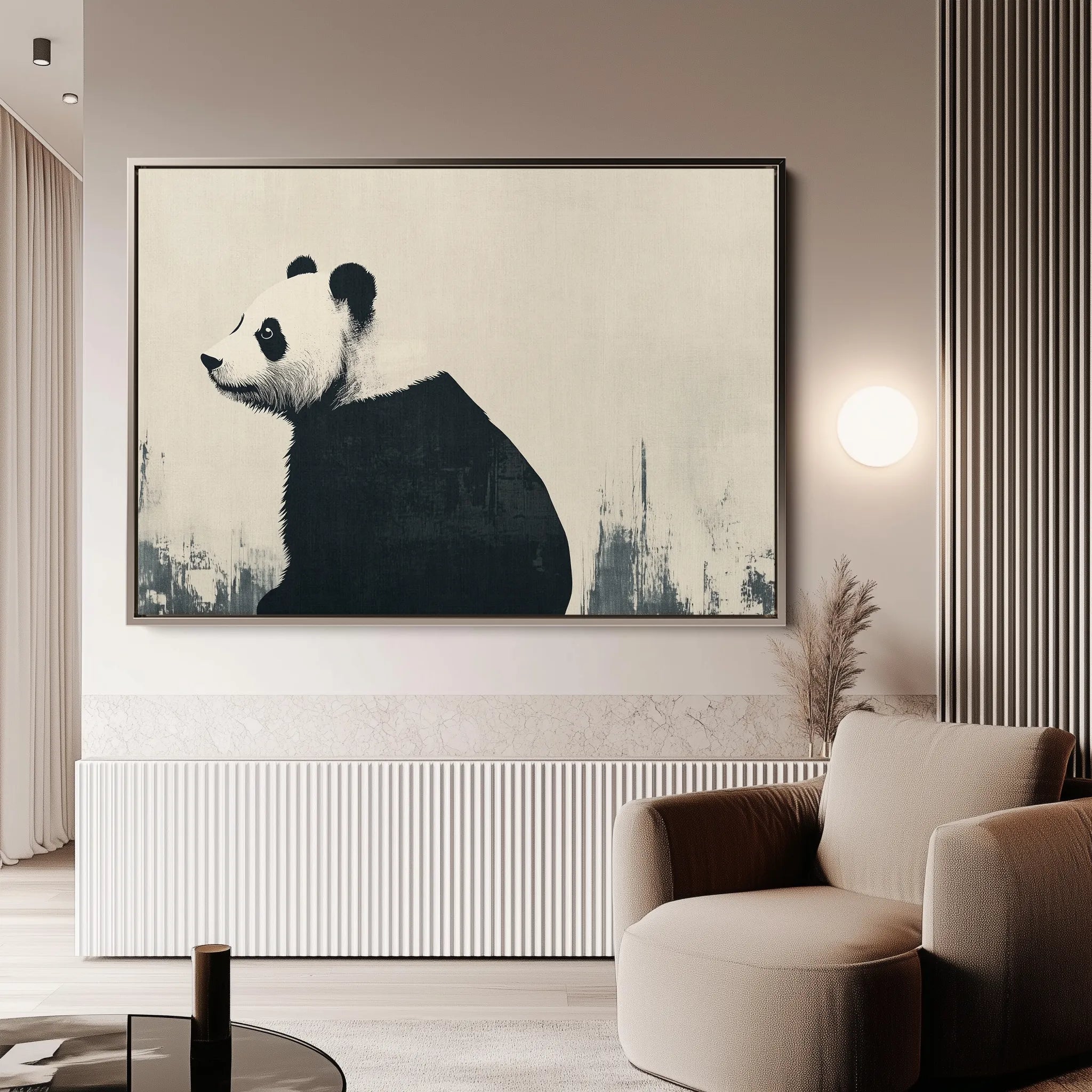 Animals 049 Canvas Art 18" x 24" / 45 x 60 cm / Black