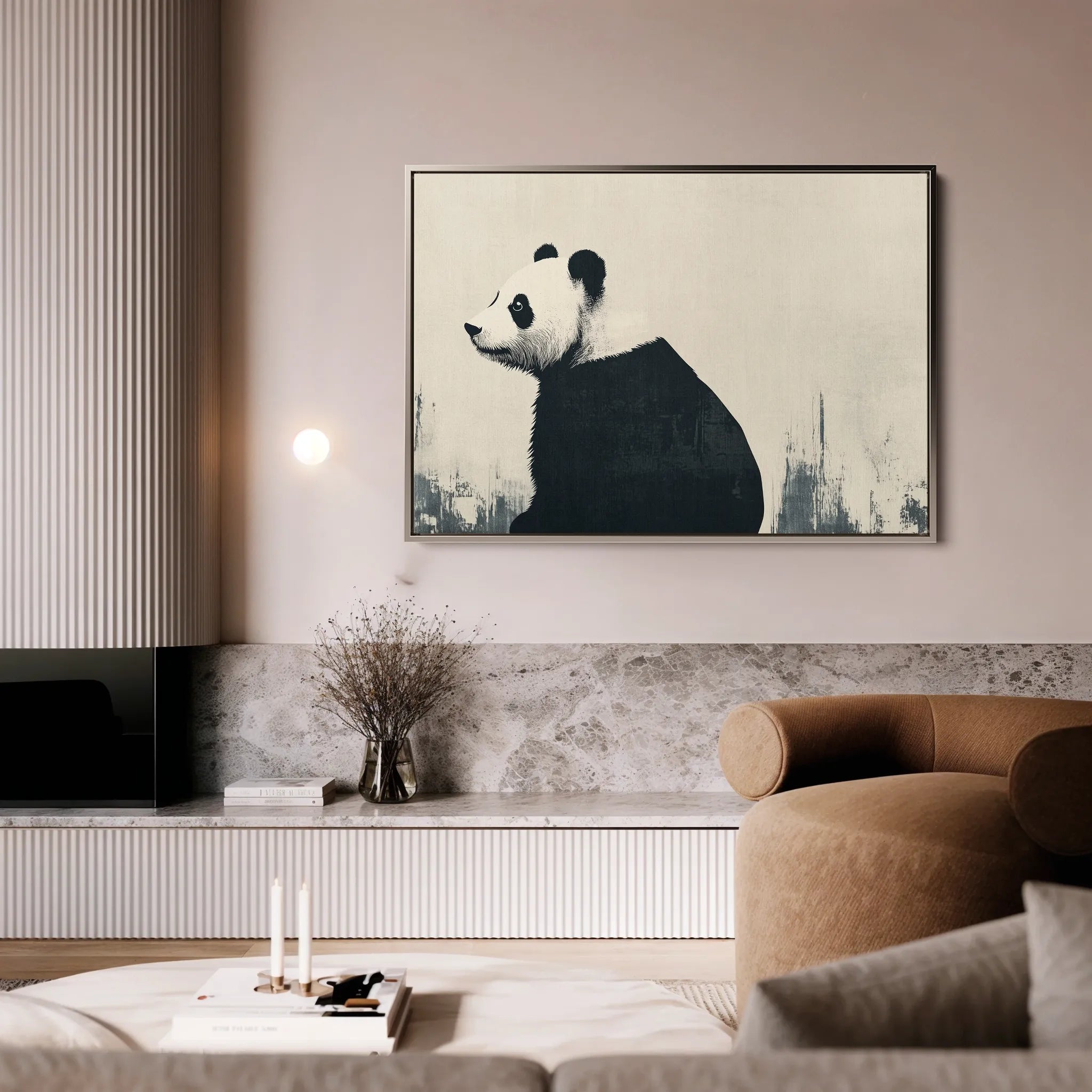 Animals 049 Canvas Art 18" x 24" / 45 x 60 cm / Black