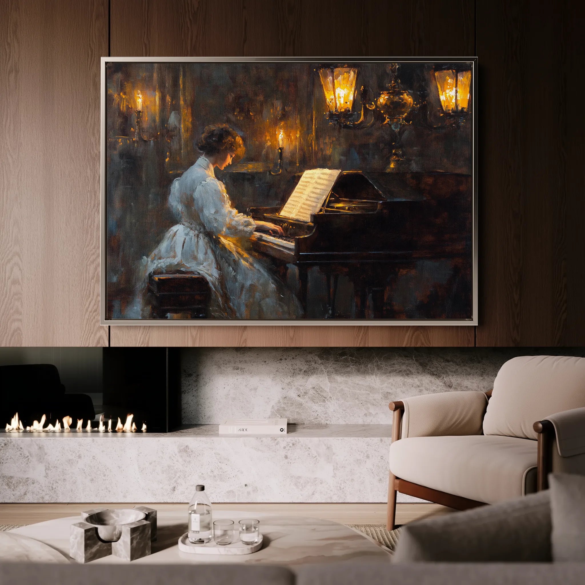 Classic 049 Canvas Art 18" x 24" / 45 x 60 cm / Black